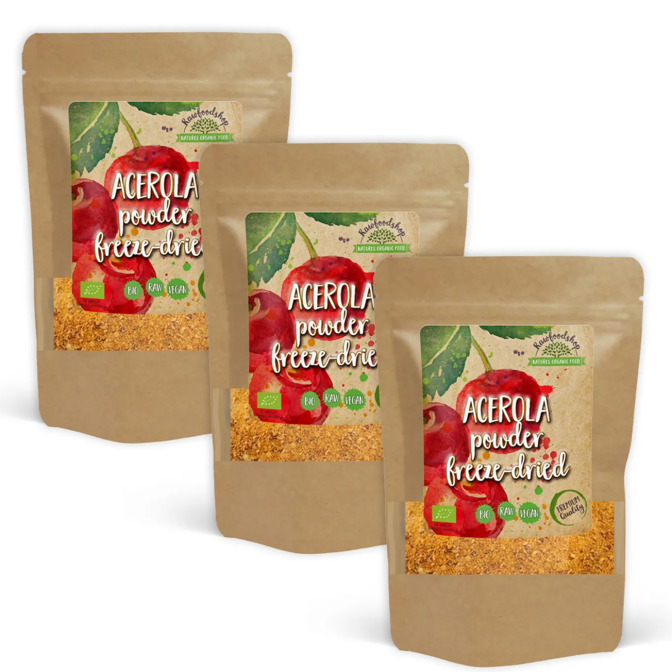 Acerola pulver EKO 250g x 3 paket