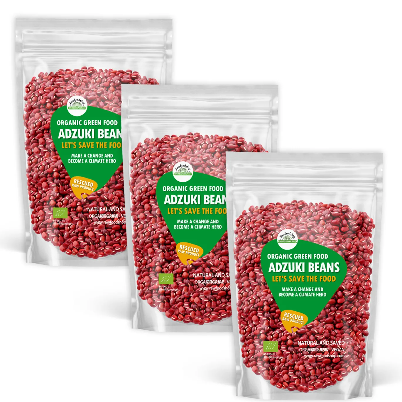 Adzuki bönor EKO 1kg x 3 paket