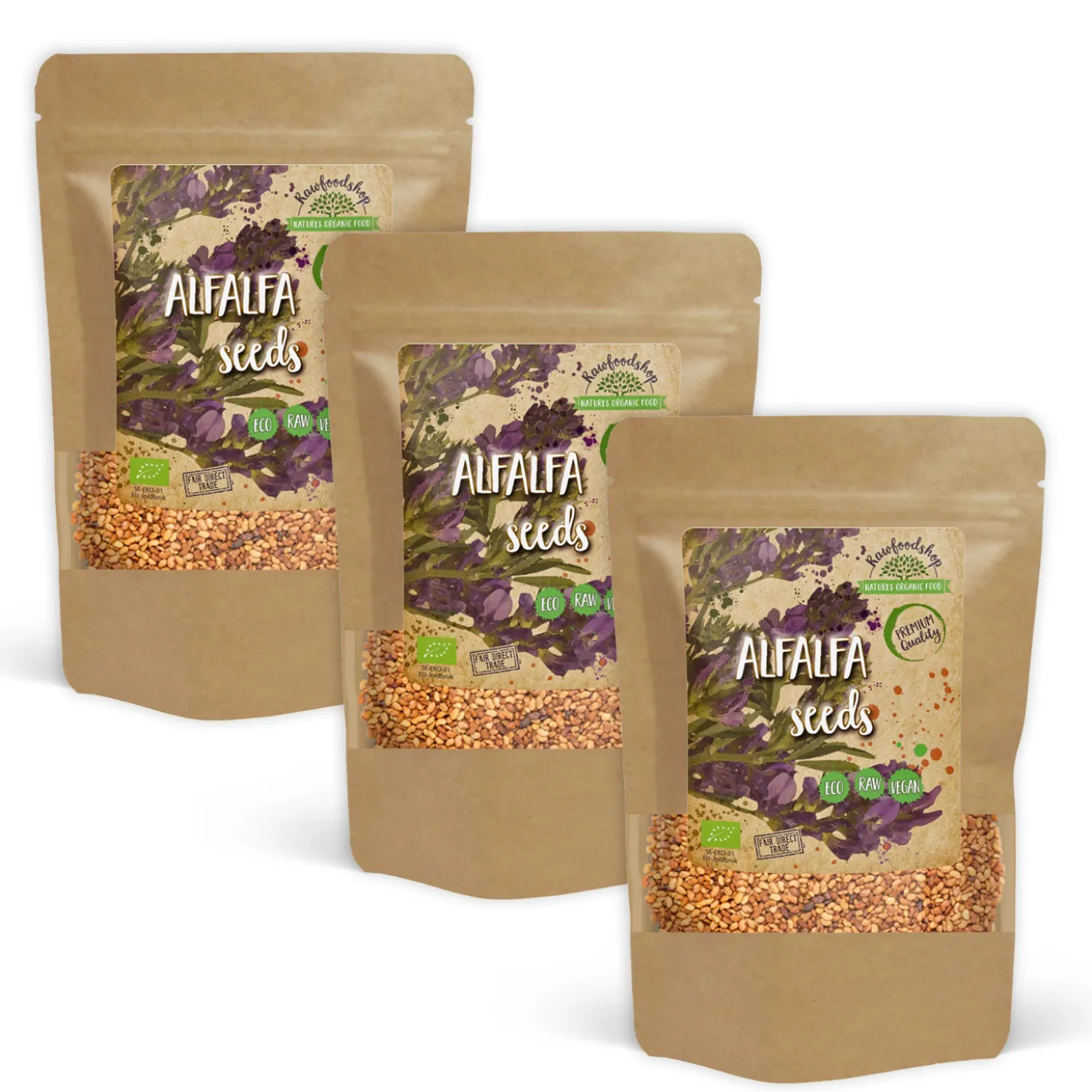 Alfalfafrön EKO 500g x 3 paket