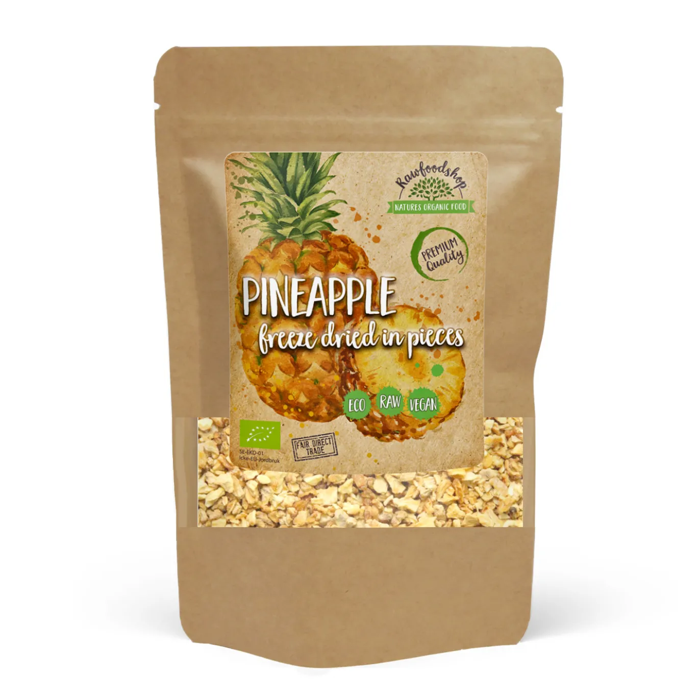 Ananas i Bitar Frystorkade EKO 50g