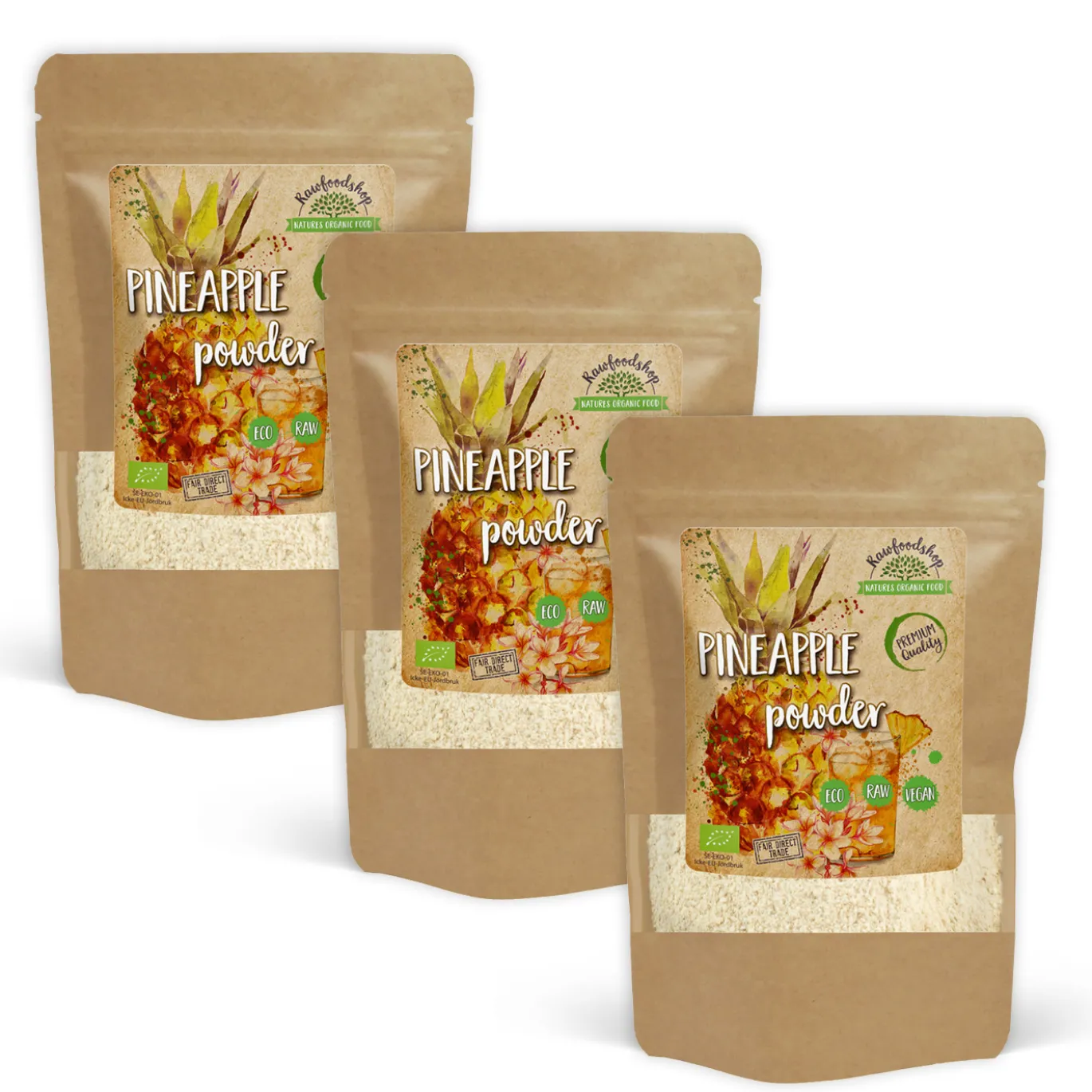 Ananaspulver EKO 100g x 3 paket