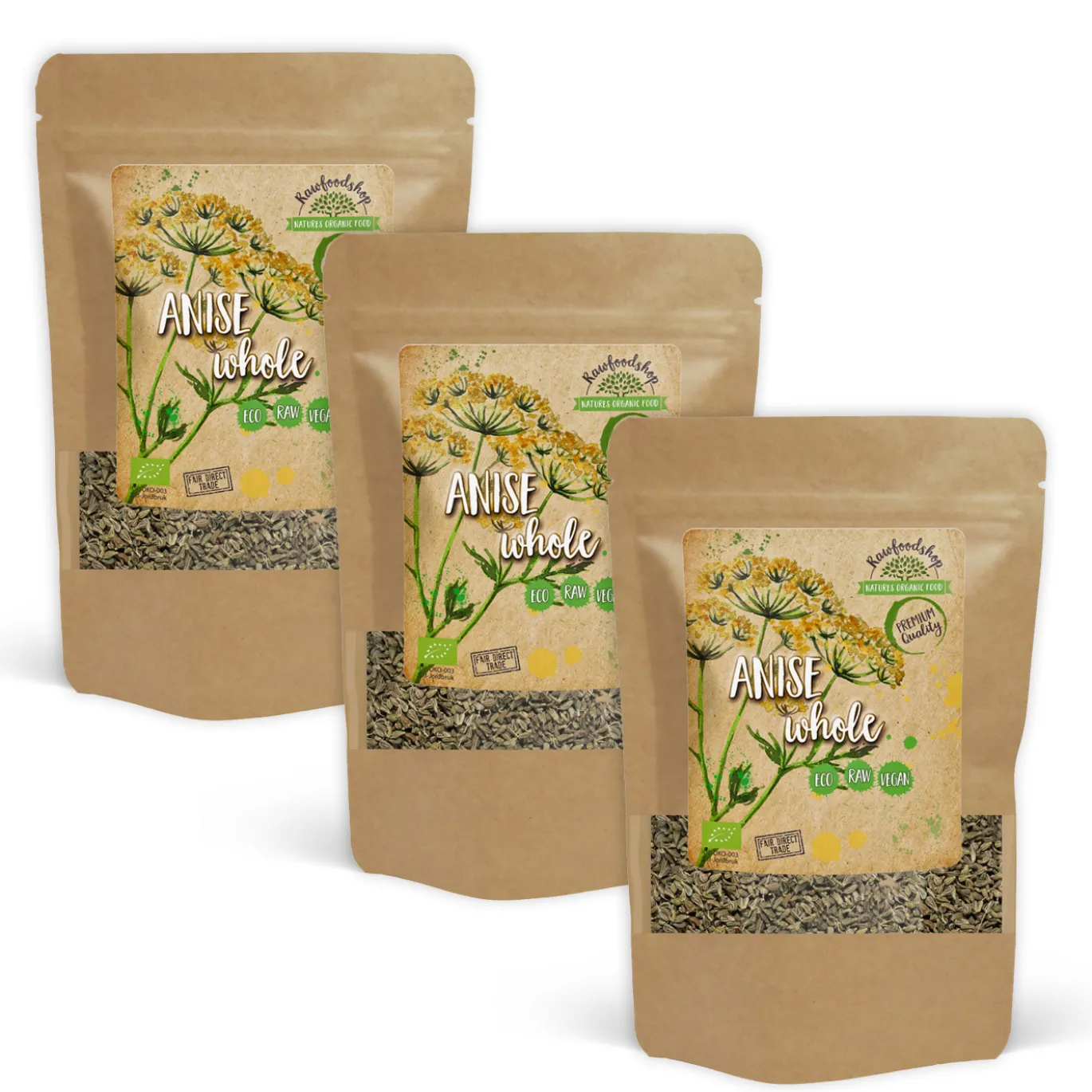 Anis Frön Hela EKO 50g x 3 paket