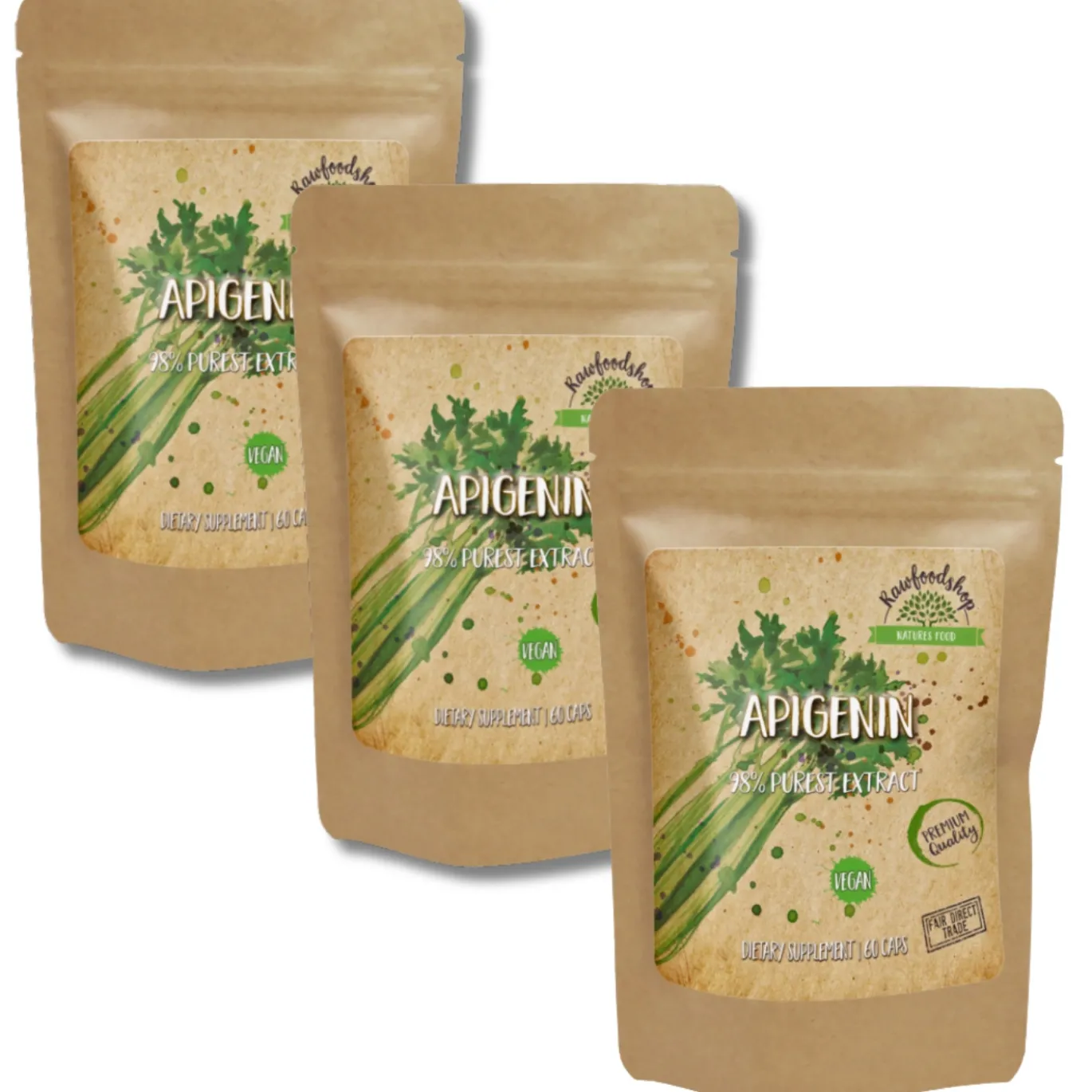 Apigenin Extract 100mg 60 kapslar x 3 paket