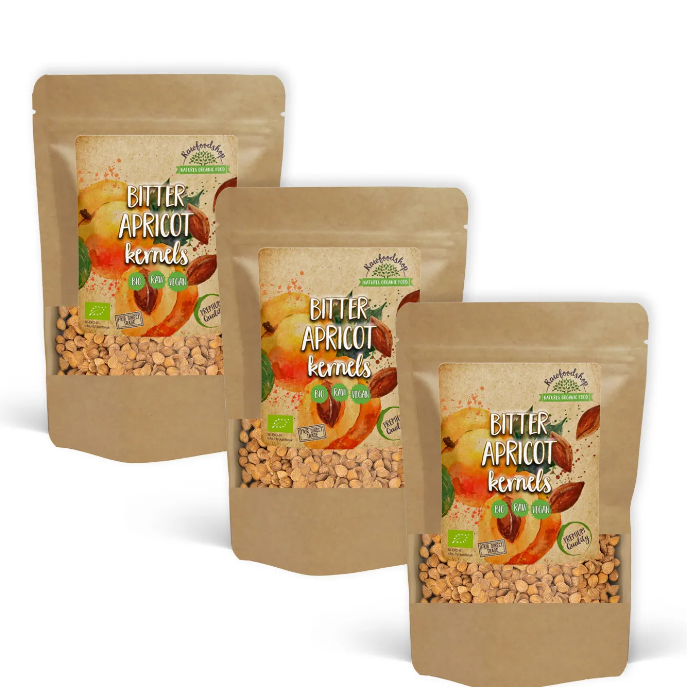 Aprikoskärnor Bittra EKO 500g x 3 paket