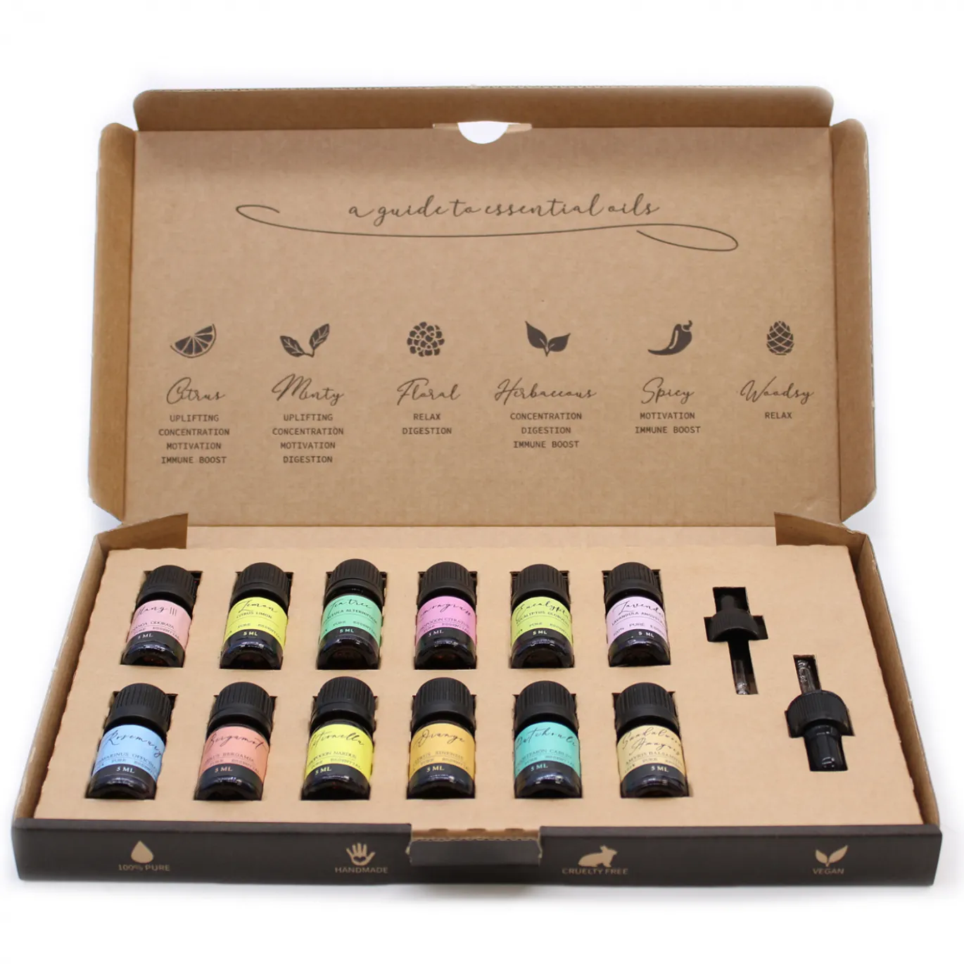 Aromaterapi Box Essentiella Oljor set 12st