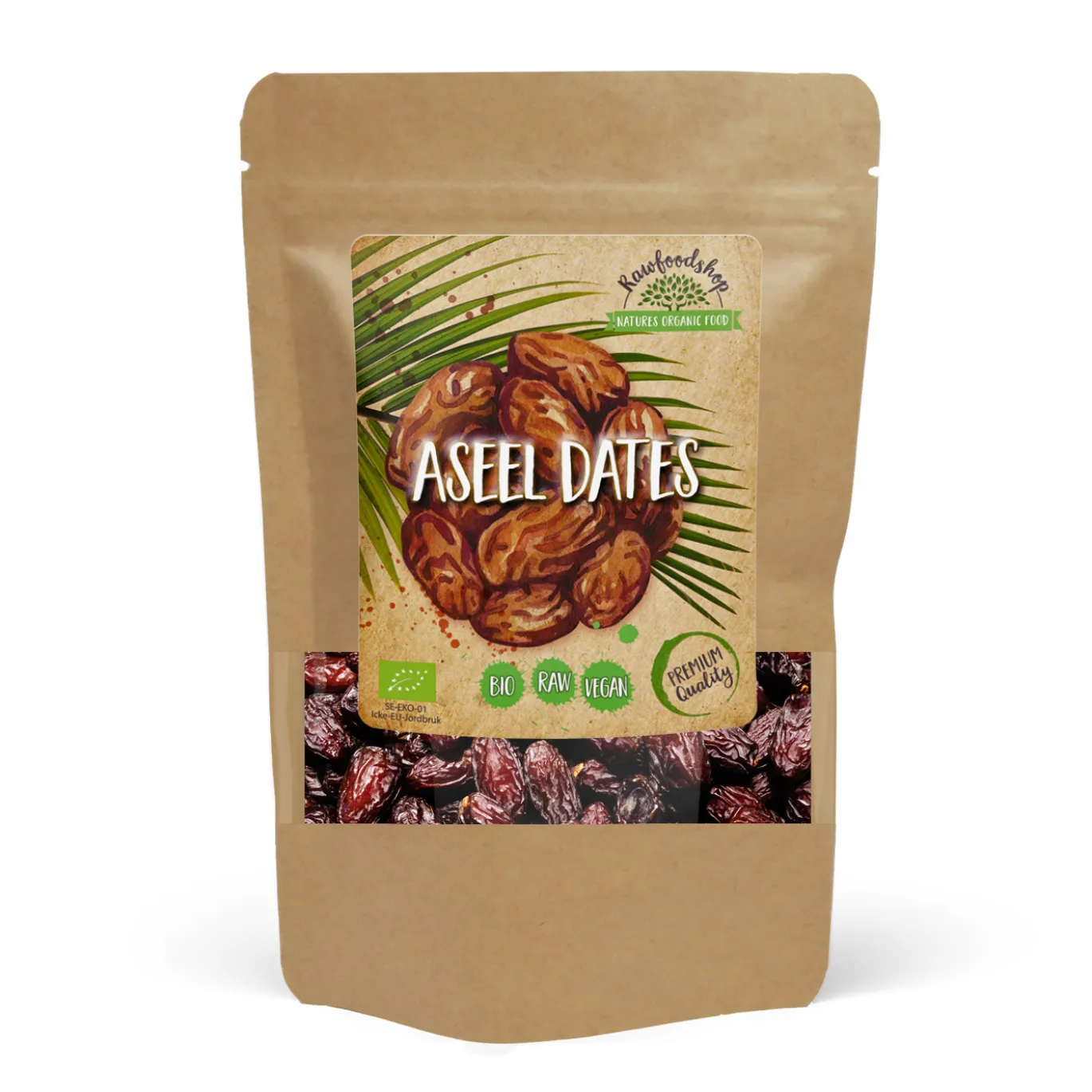 Aseel Dadlar urkärnade EKO 500g