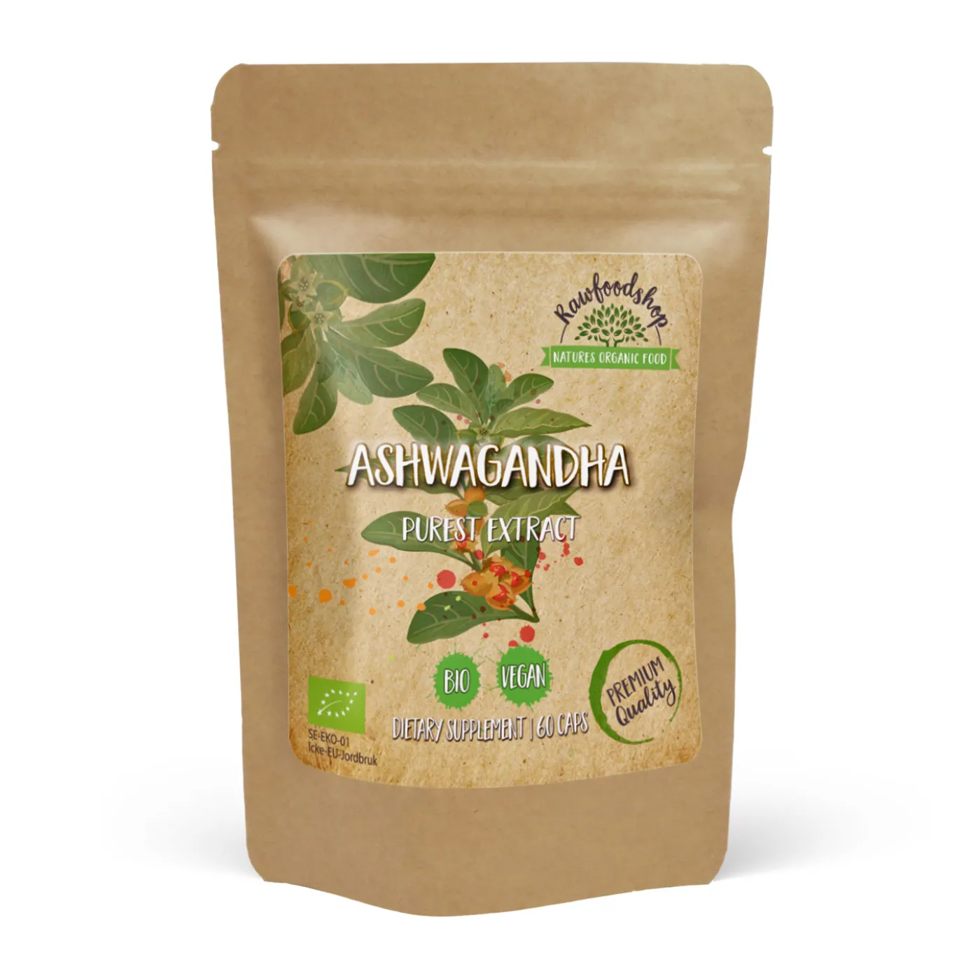 Ashwagandha Extract EKO 500mg 60 Kapslar
