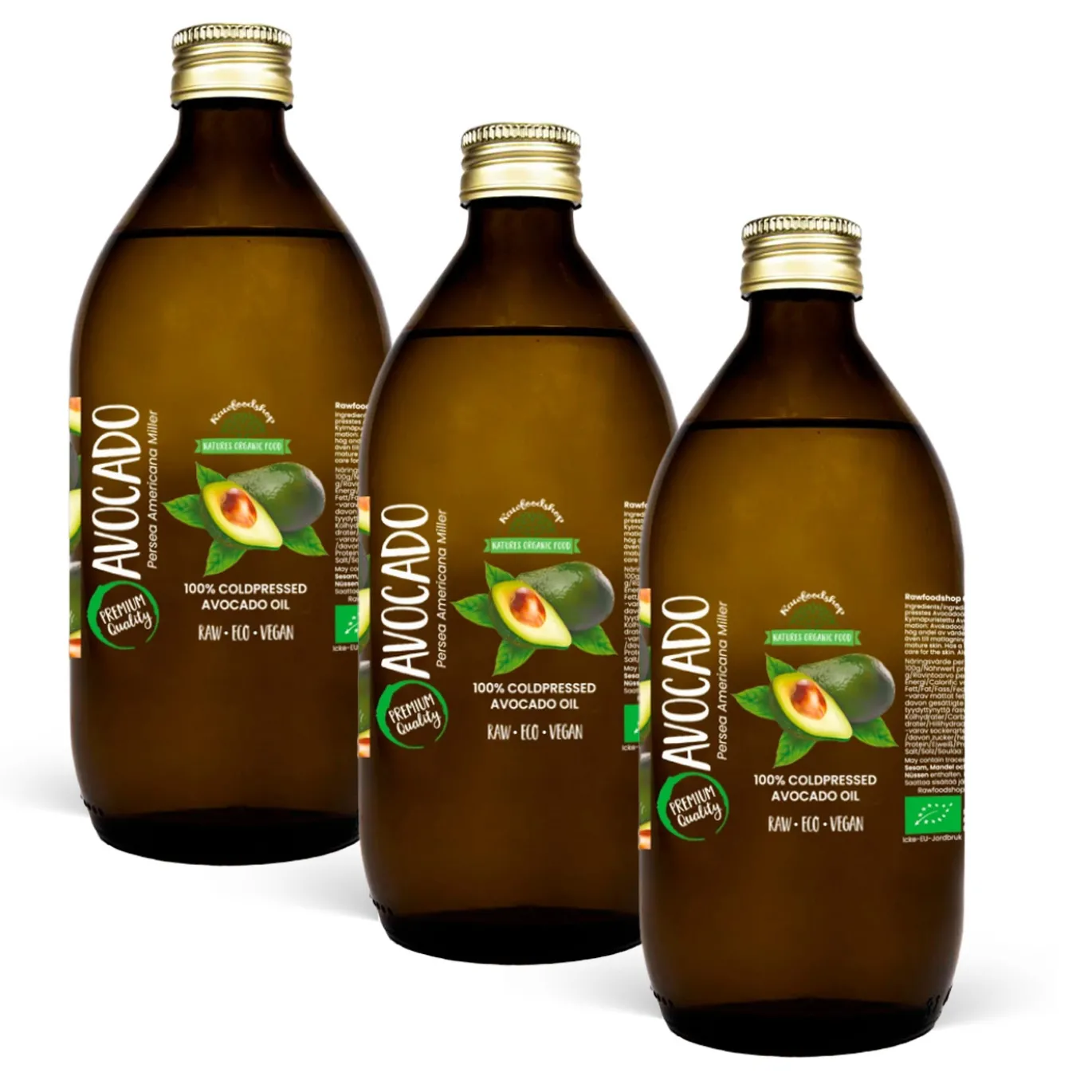 Avokadoolja EKO 50 ml x 3 flaskor