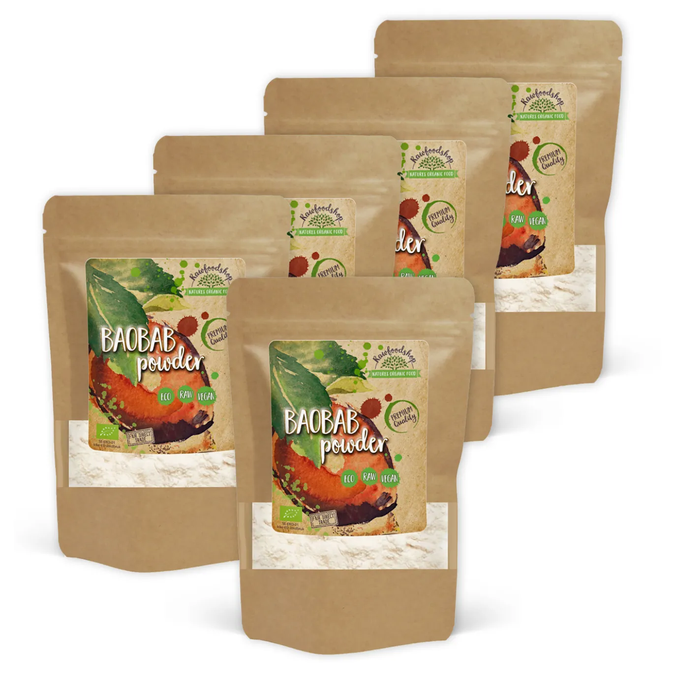 Baobab pulver EKO 250g x 5 paket