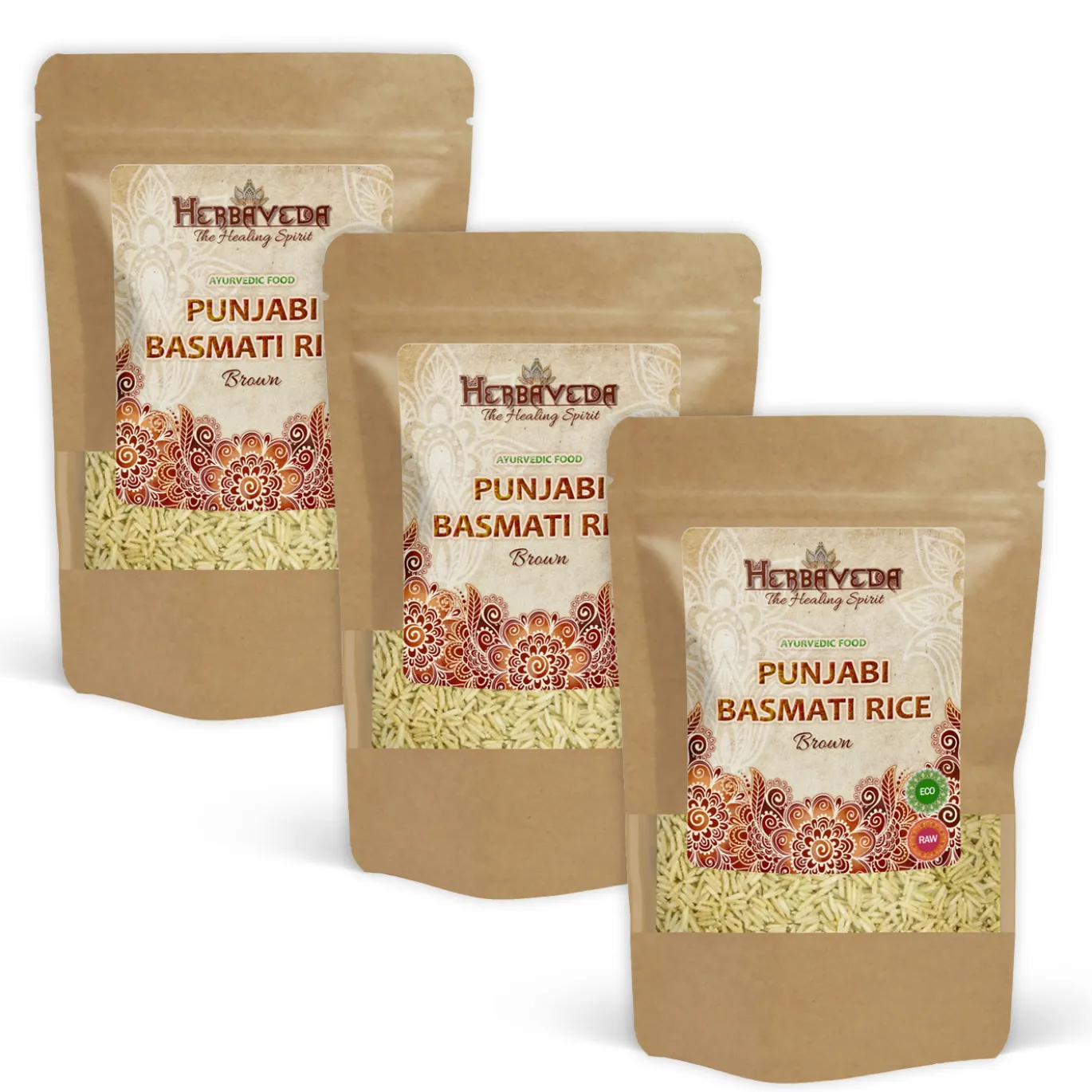 Basmatiris Punjabi Brunt EKO 1kg x 3 paket