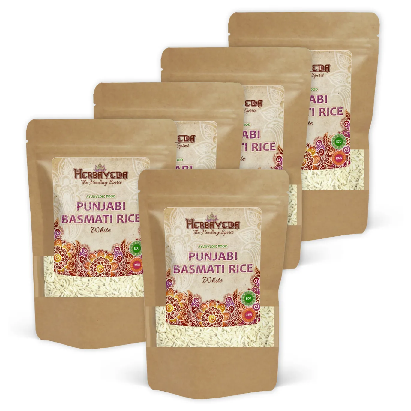 Basmatiris Punjabi Vitt EKO 1kg x 5 paket