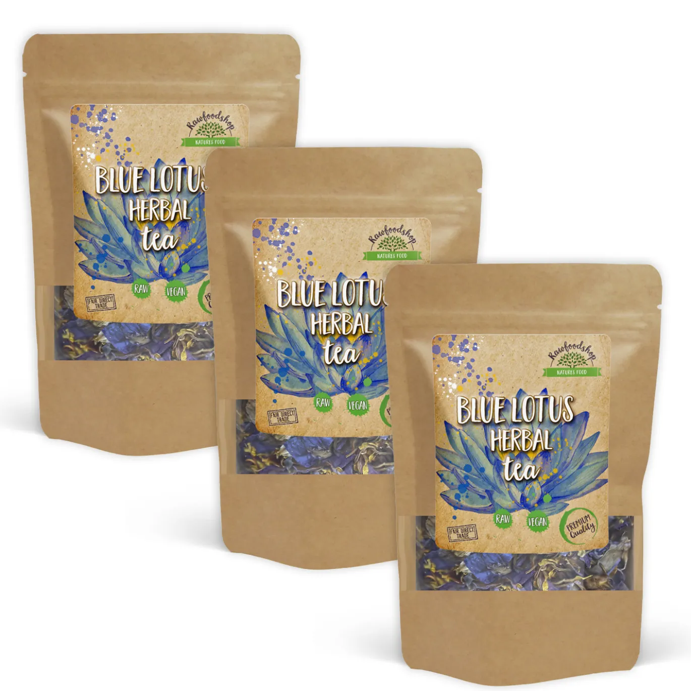 Blå Lotus Örtte 30g x 3 paket