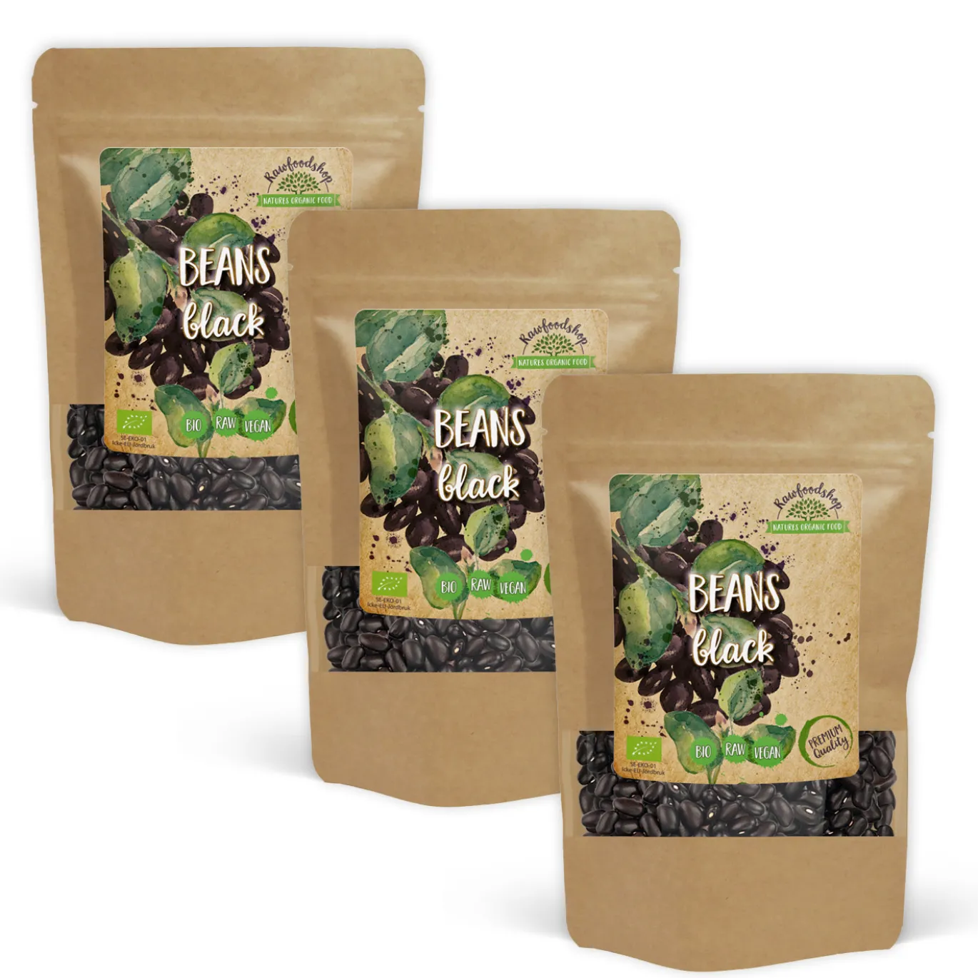Bönor Svarta EKO 1kg x 3 paket