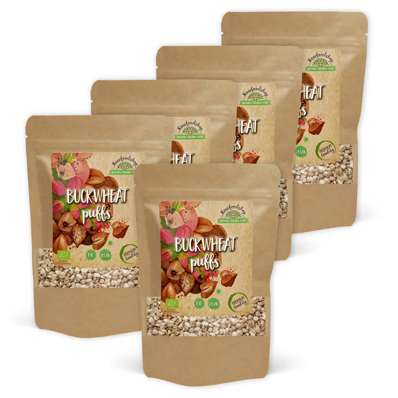 Bovetepuffar EKO 60g x 5 paket