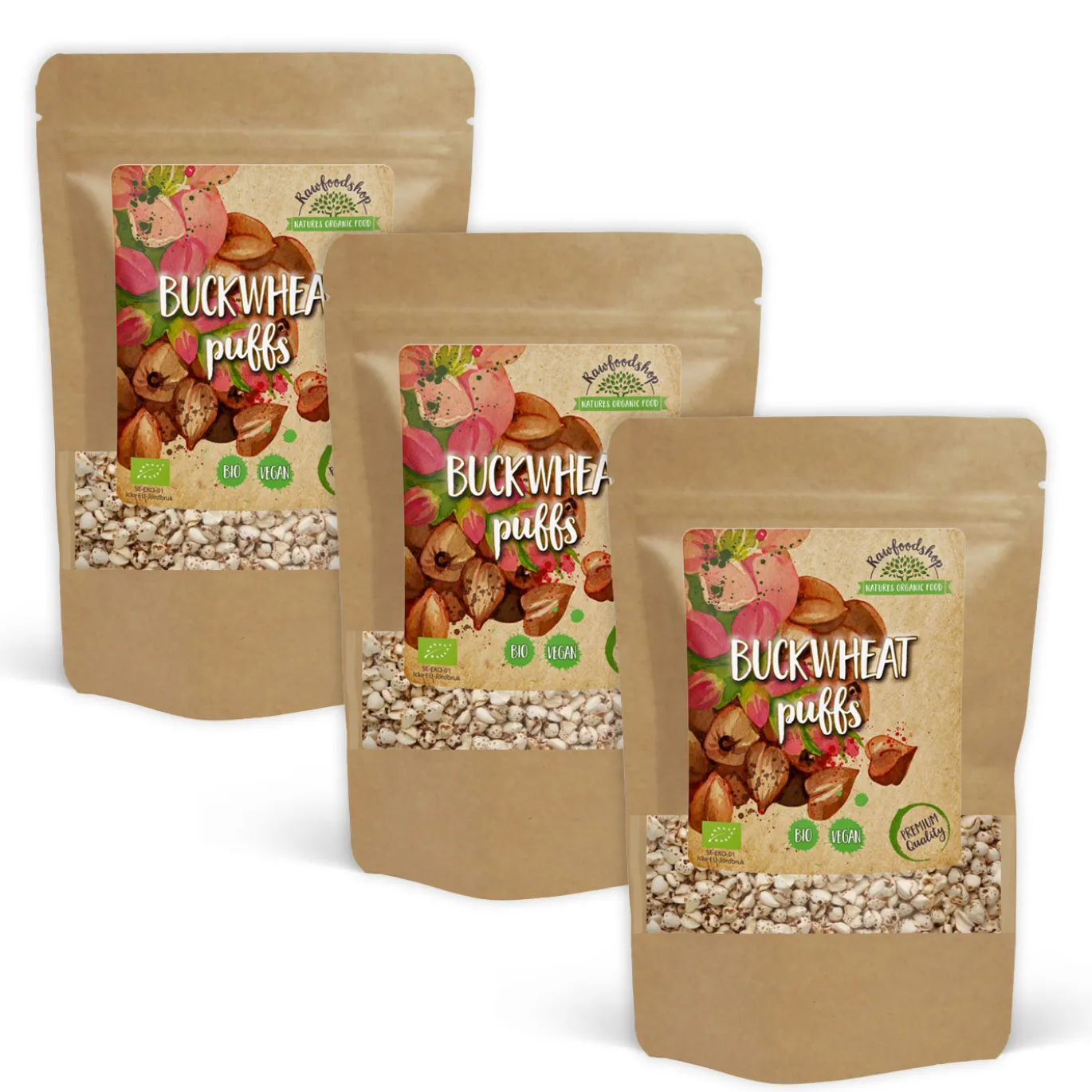Bovetepuffar EKO 60g x 3 paket