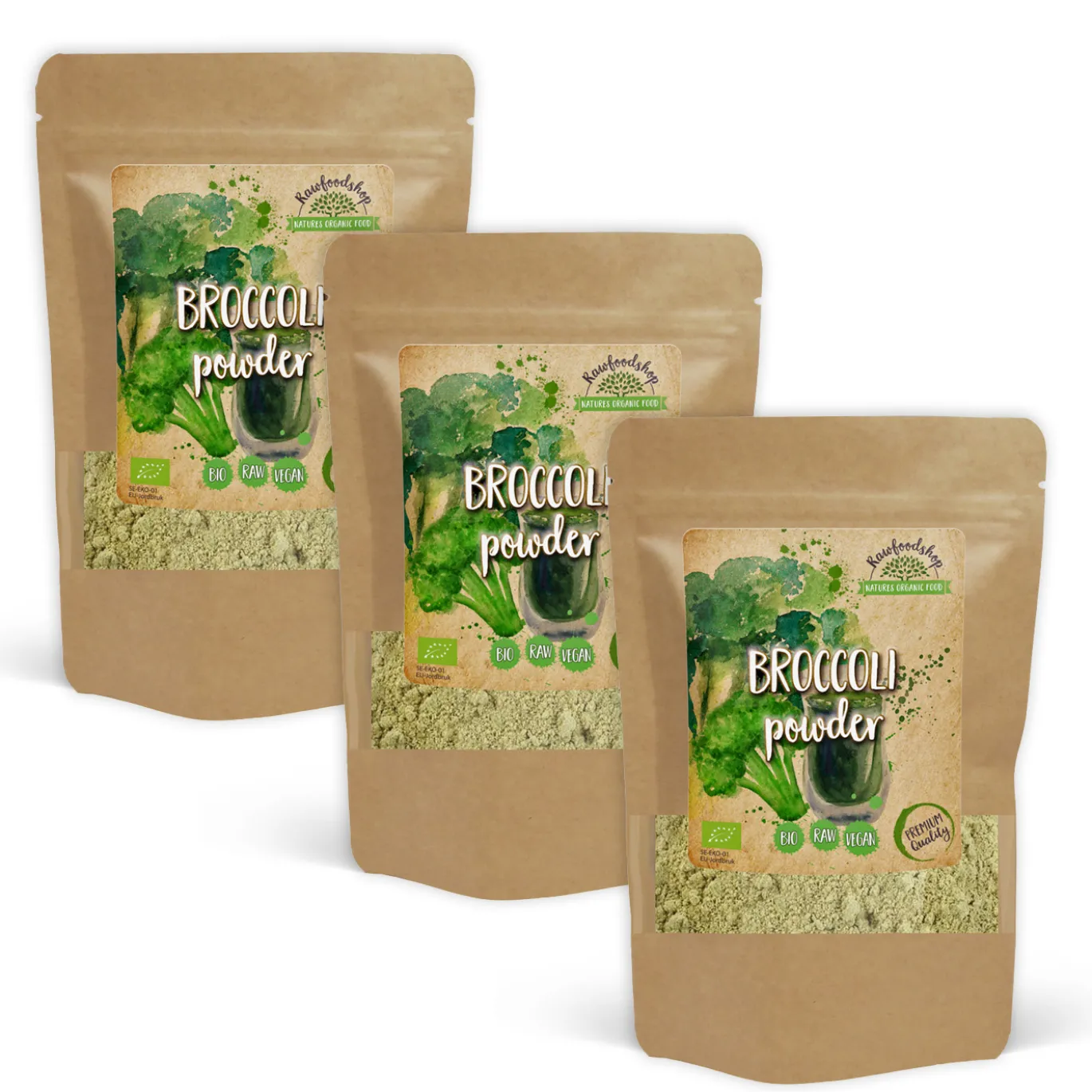 Broccoli Pulver EKO 250g x 3 paket