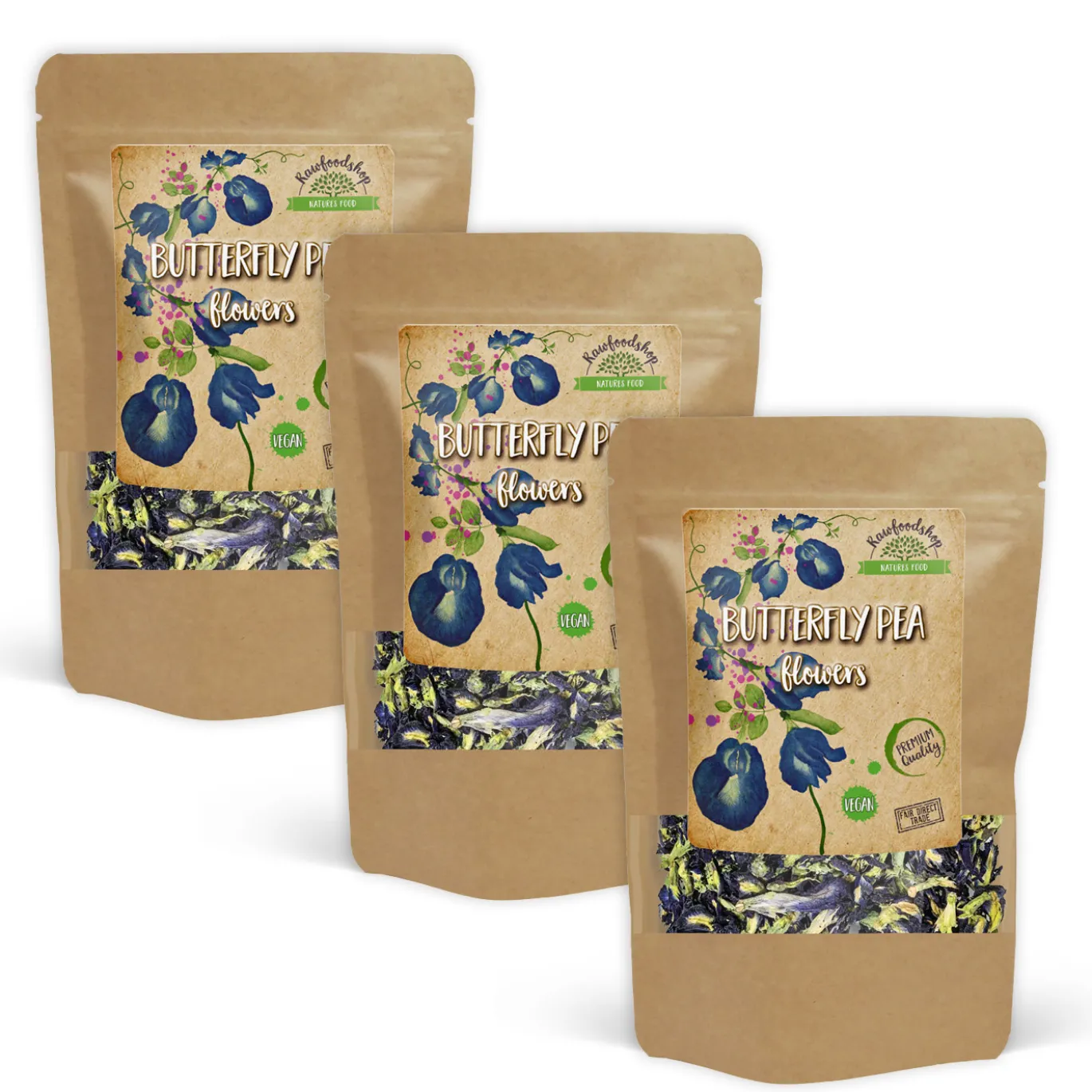 Butterfly Pea Flowers 125g x 3 paket