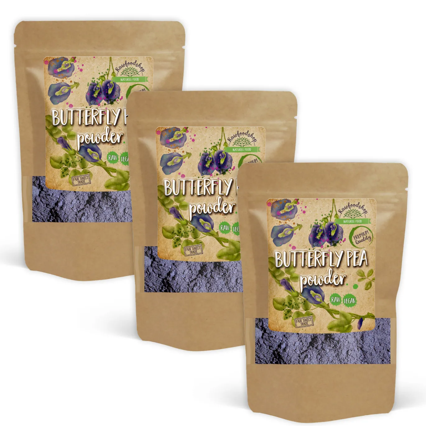 Butterfly Pea RAW 100g x 3 paket