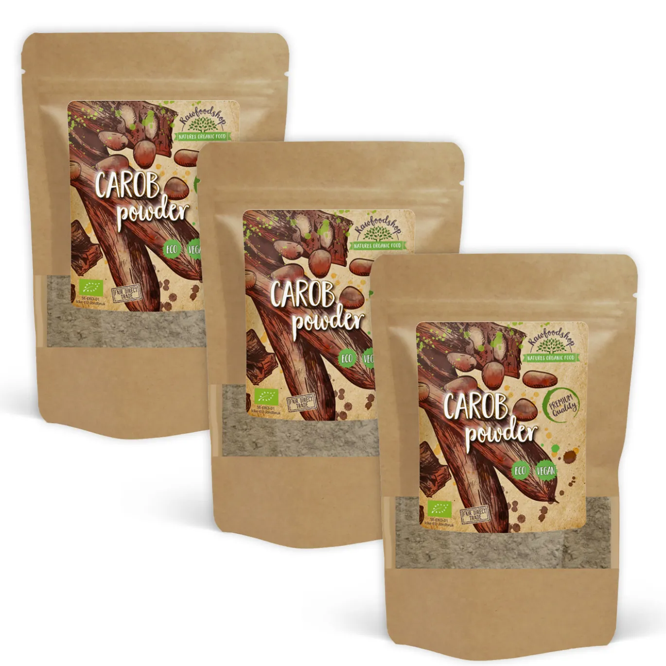 Carobpulver EKO 500g x 3 paket