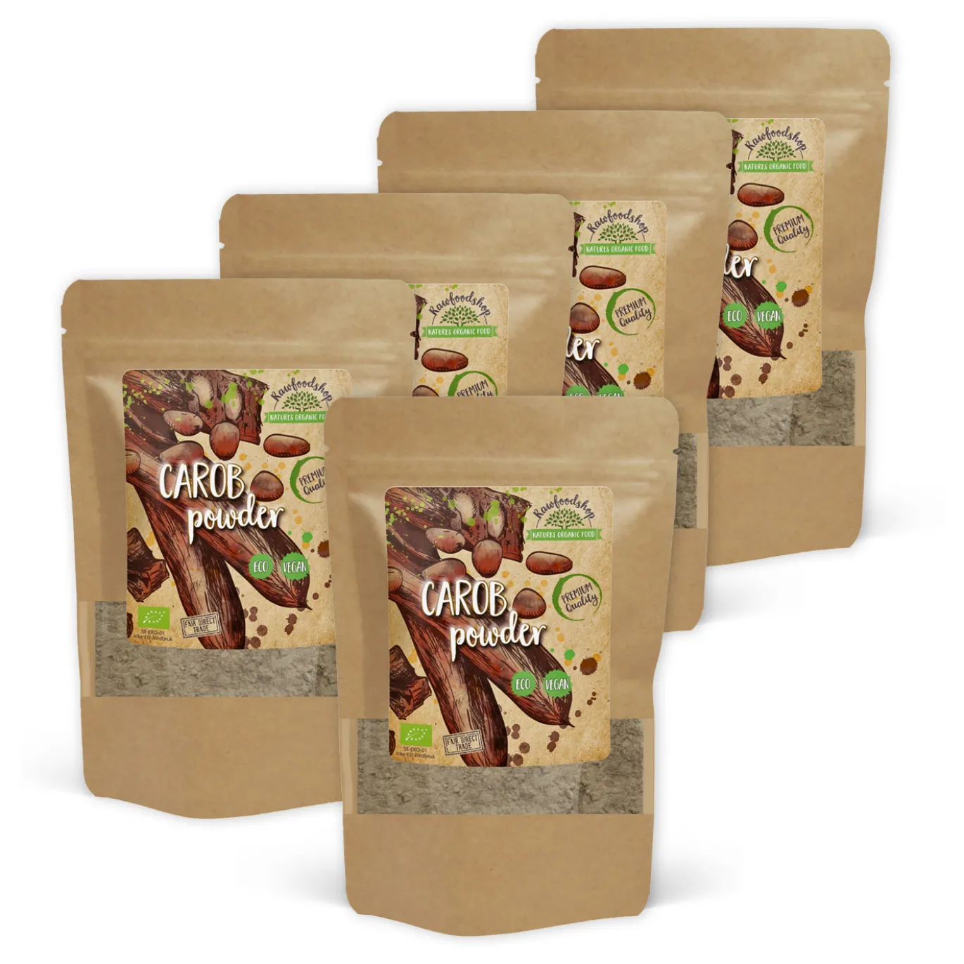 Carobpulver EKO 1kg x 5 paket
