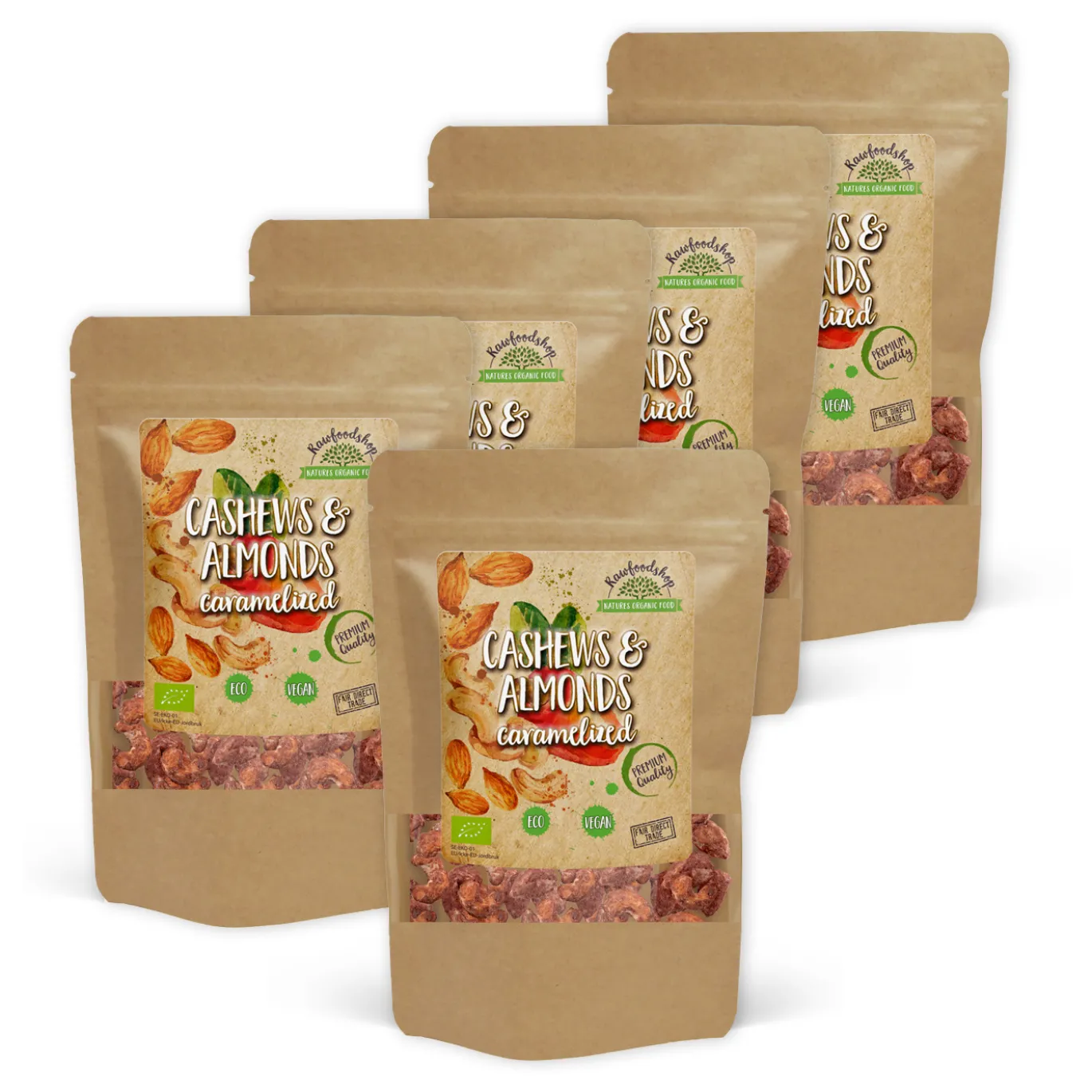 Cashew & Mandel Karamelliserade EKO 200g x 5 paket