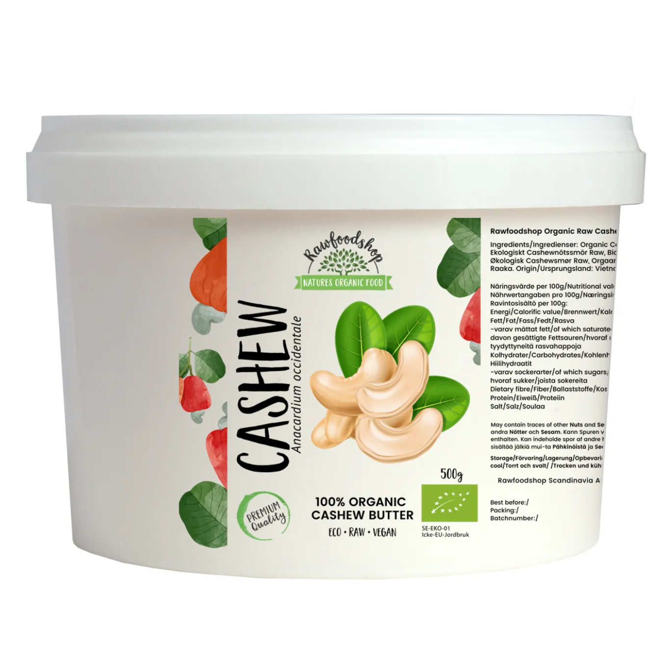 Cashewnötsmör Raw EKO 500g