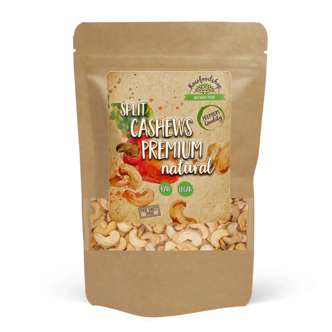 Cashewnötter Delade Premium RAW 500g