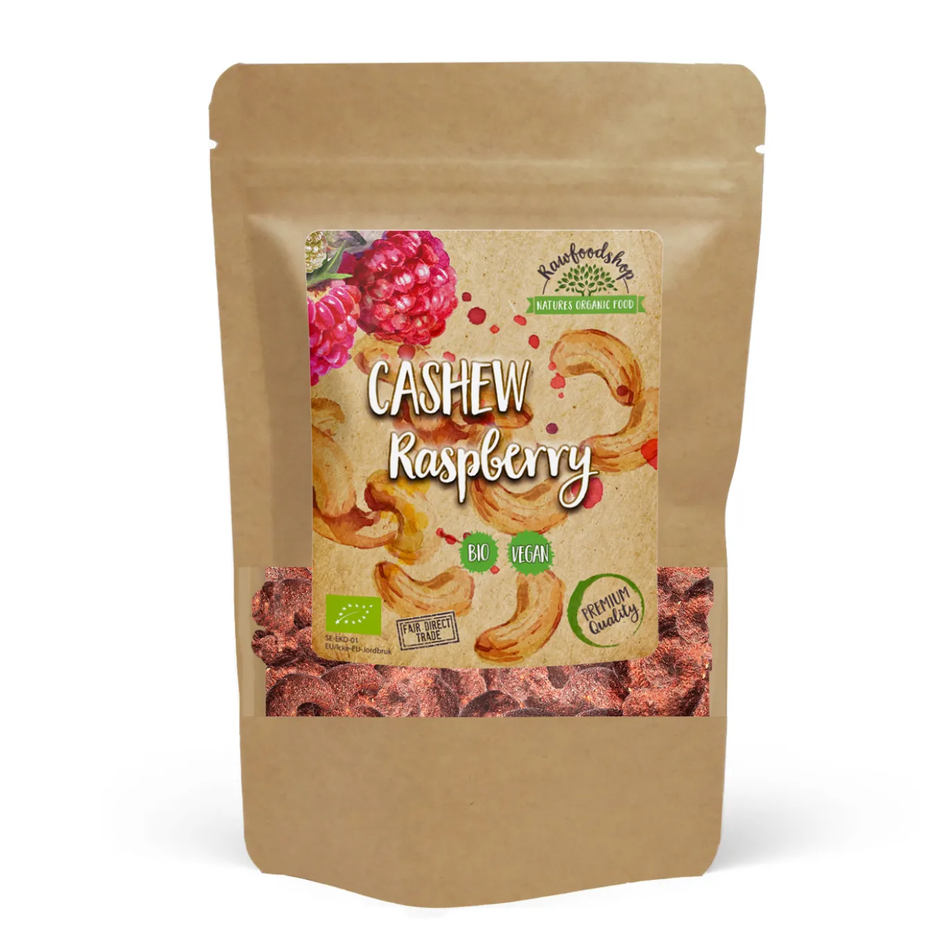 Cashewnötter Hallon EKO 200g