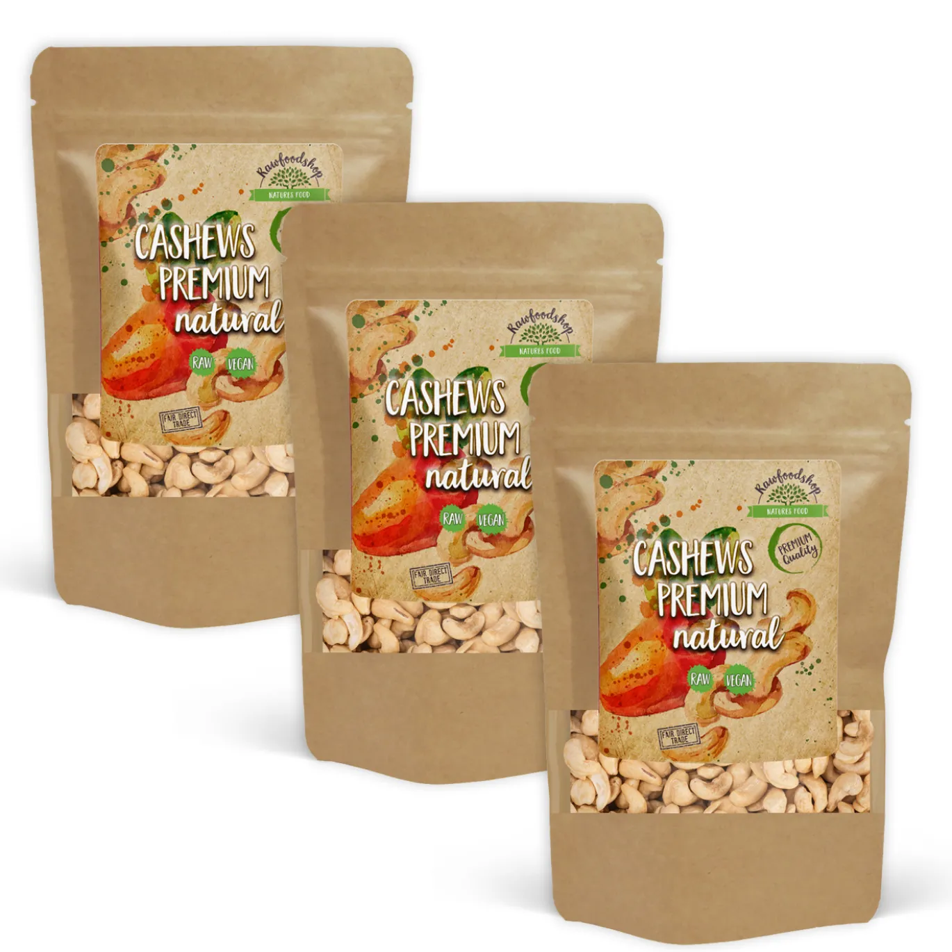 Cashewnötter Premium RAW 500g x 3 paket