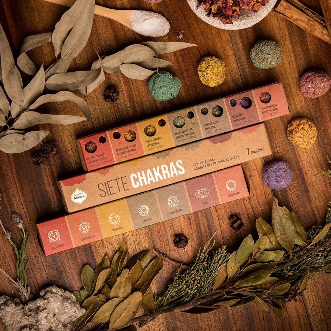7 Chakra Cleansing Bombita rökelsebollar