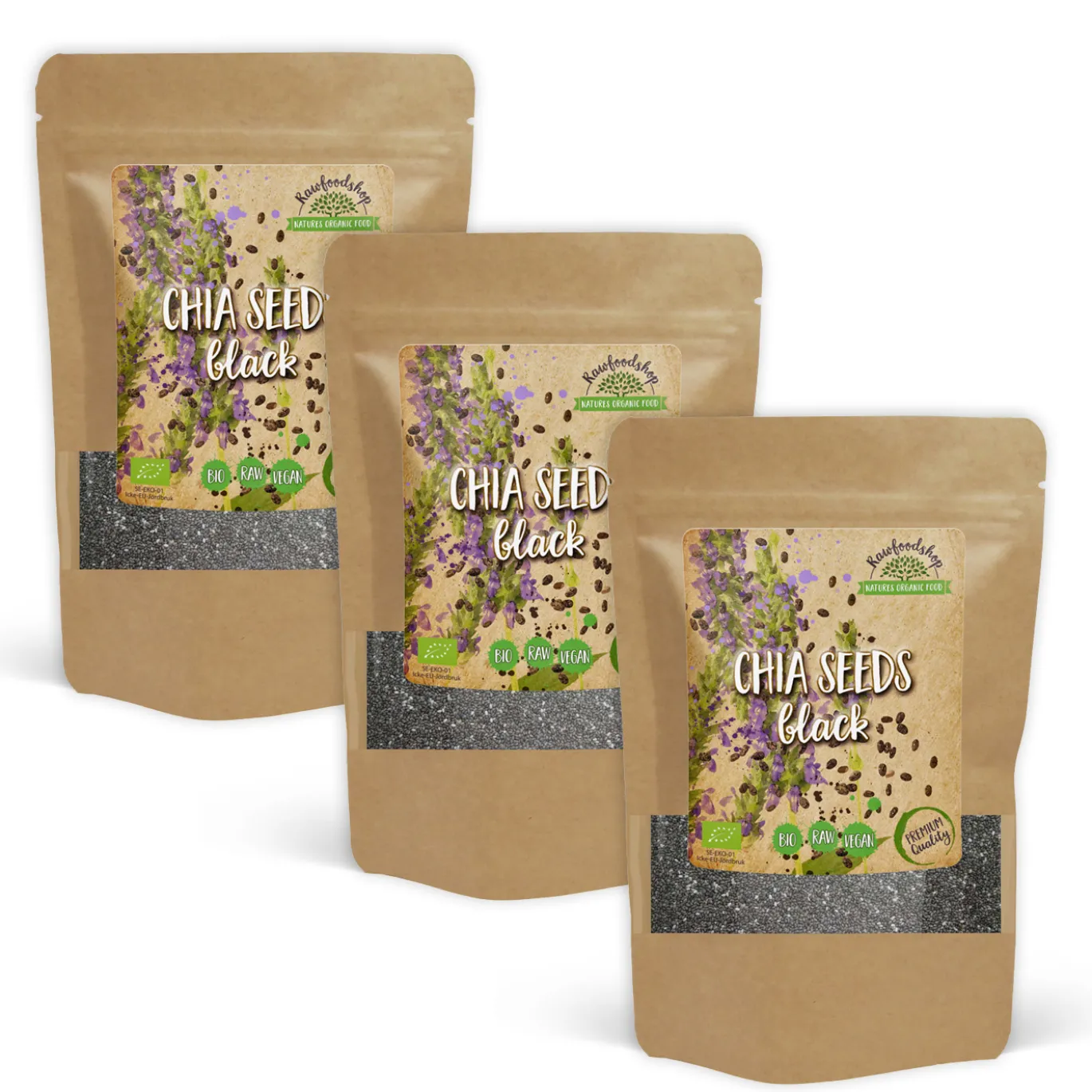 Chiafrön Svarta EKO 500g x 3 paket