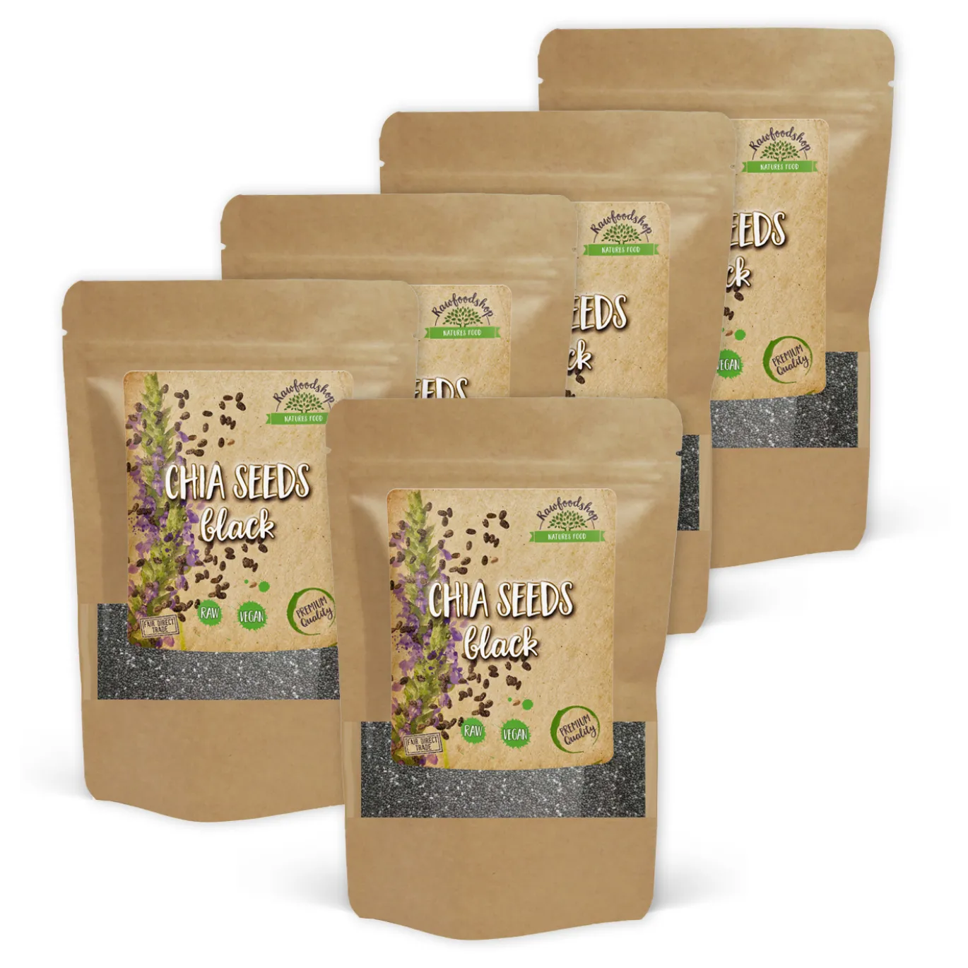 Chiafrön Svarta 1kg x 5 paket