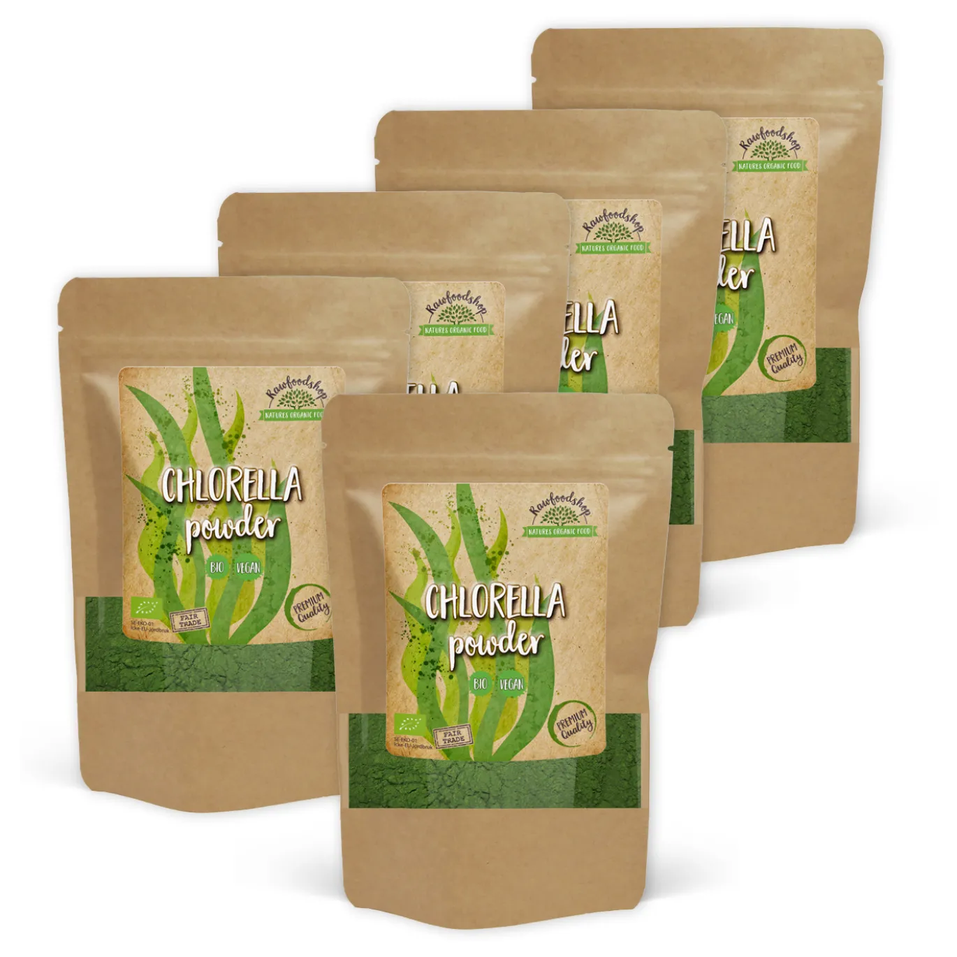 Chlorella Pulver EKO 250g x 5 paket