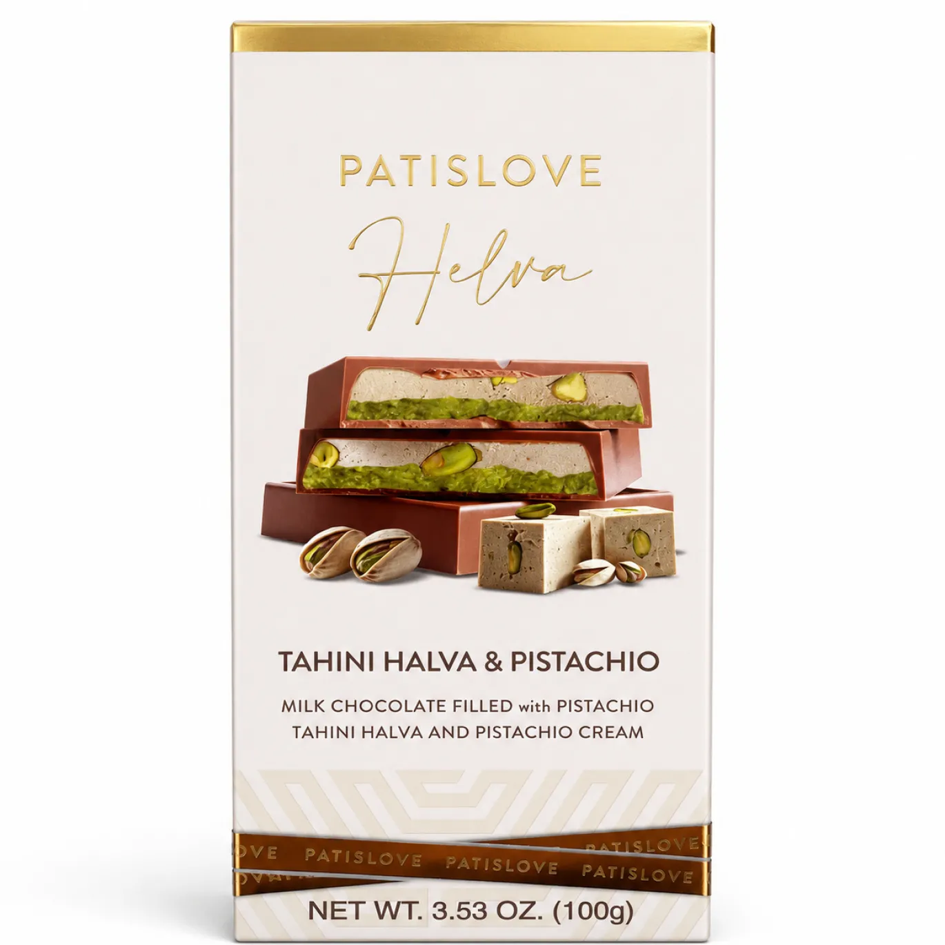Choklad Tahini Halva & Pistage 100g