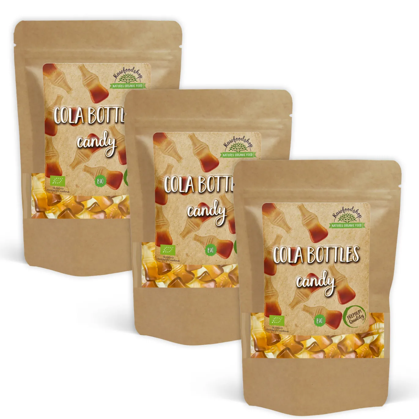 Colaflaskor EKO 100g x 3 paket