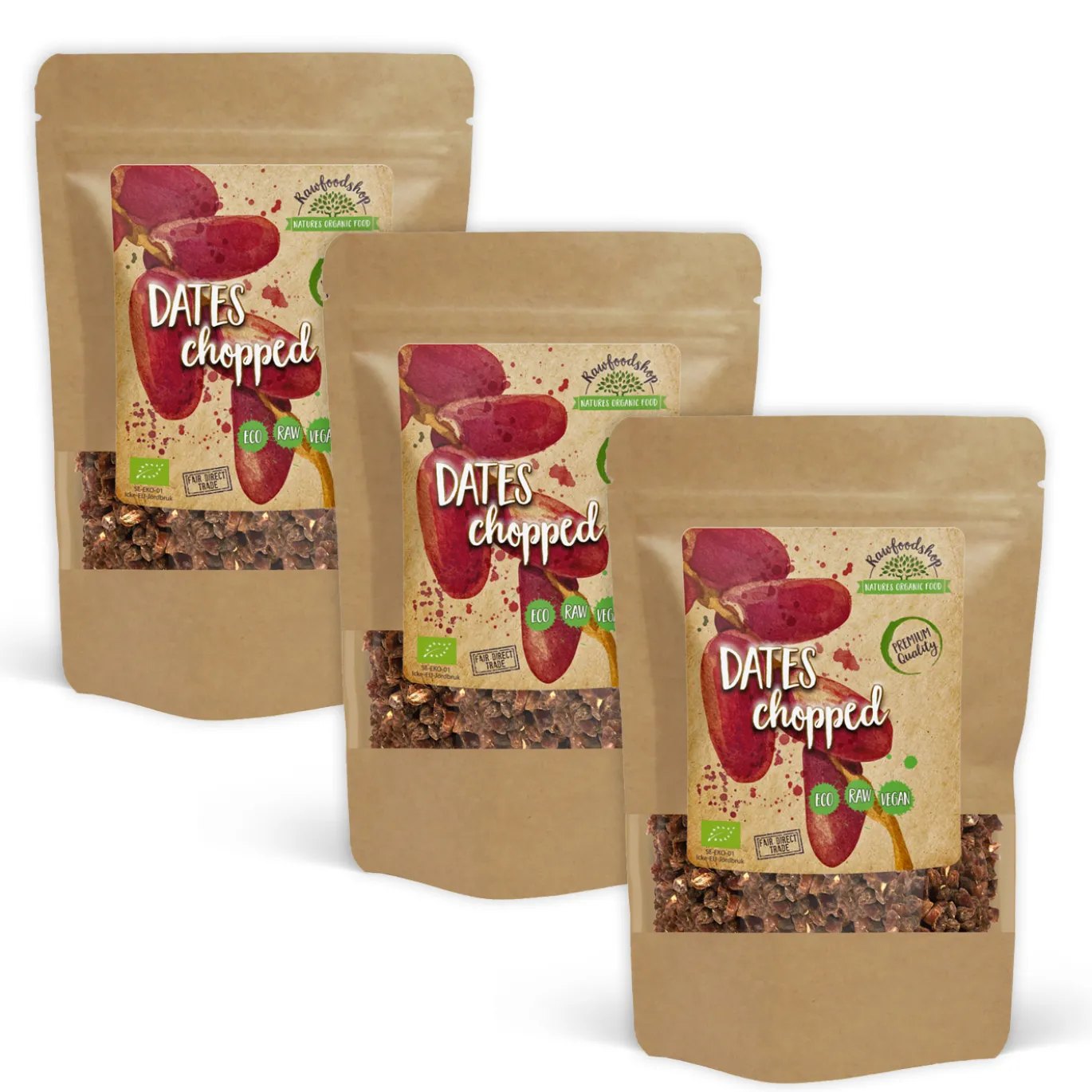 Dadlar Hackade EKO 500g x 3 paket