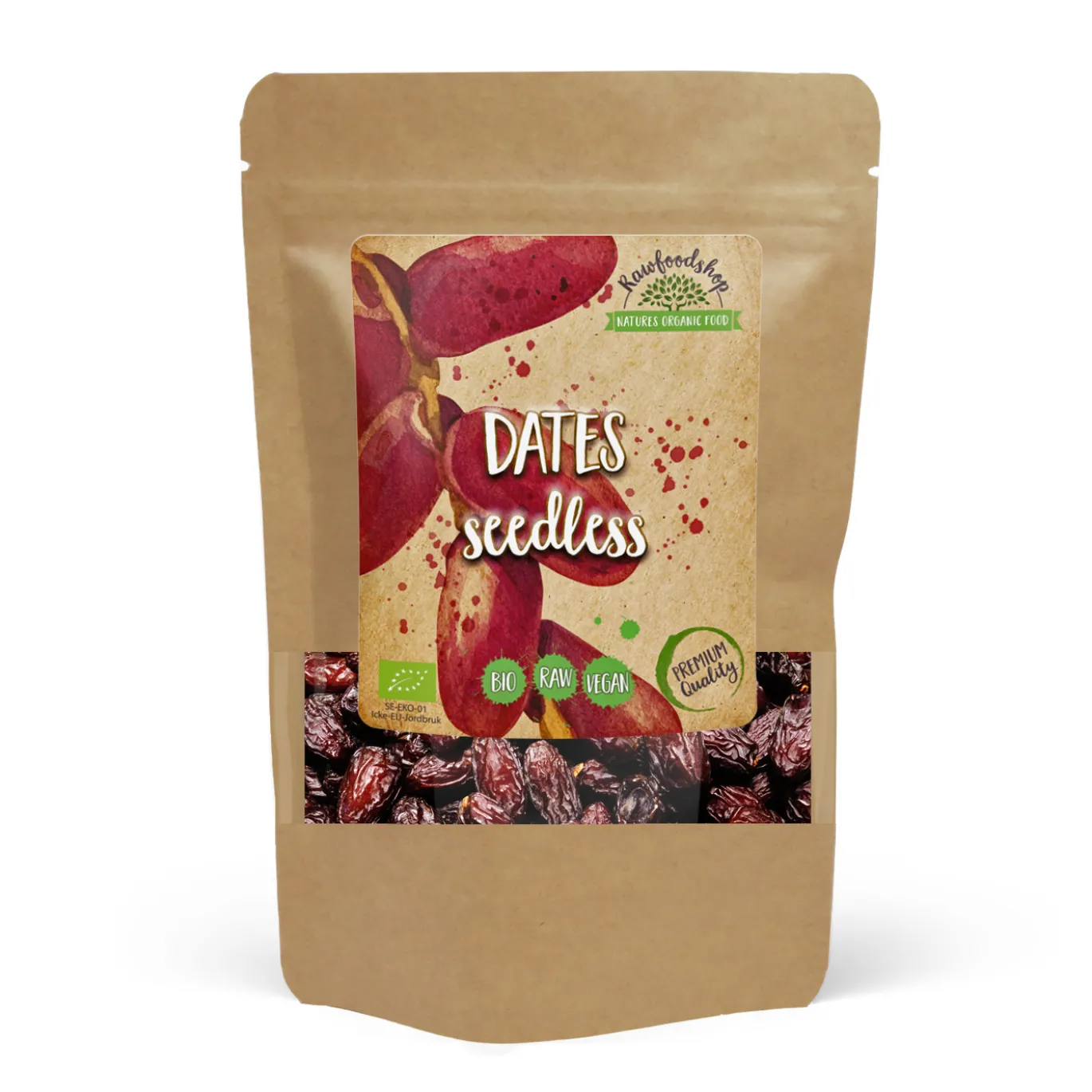 Dadlar urkärnade EKO 500g
