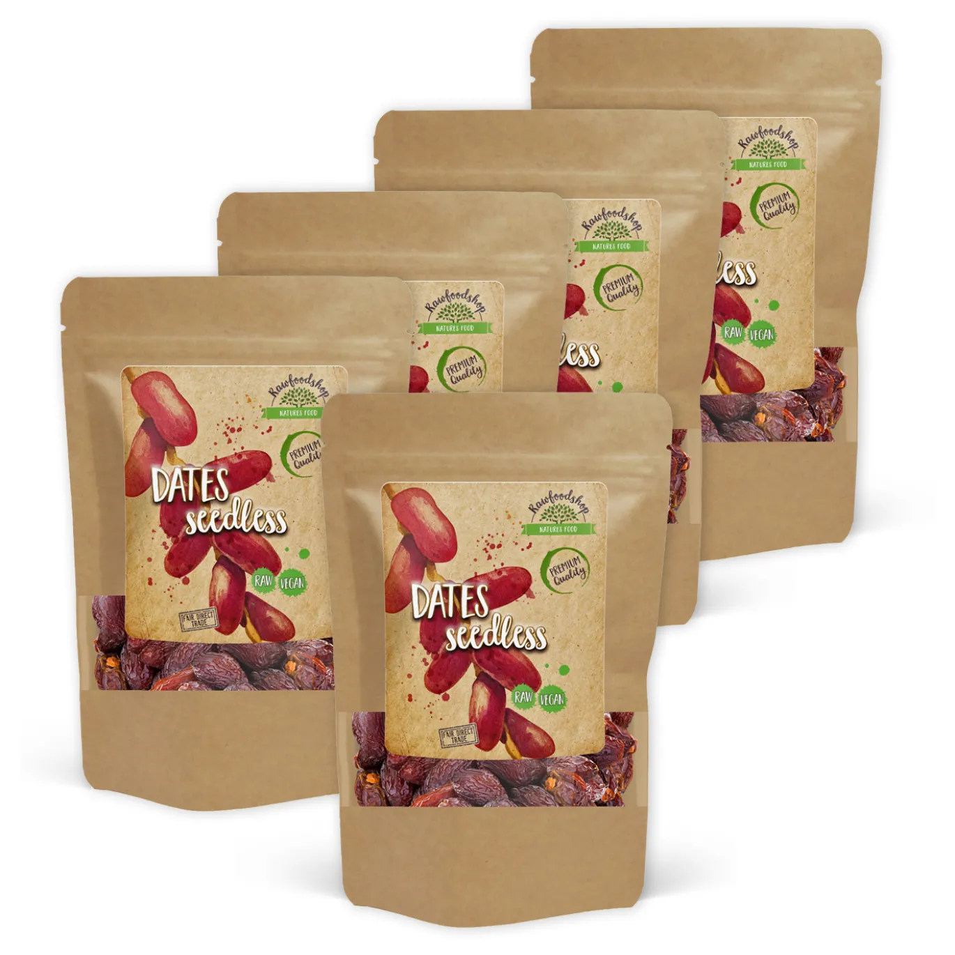 Dadlar Urkärnade 1kg x 5 paket