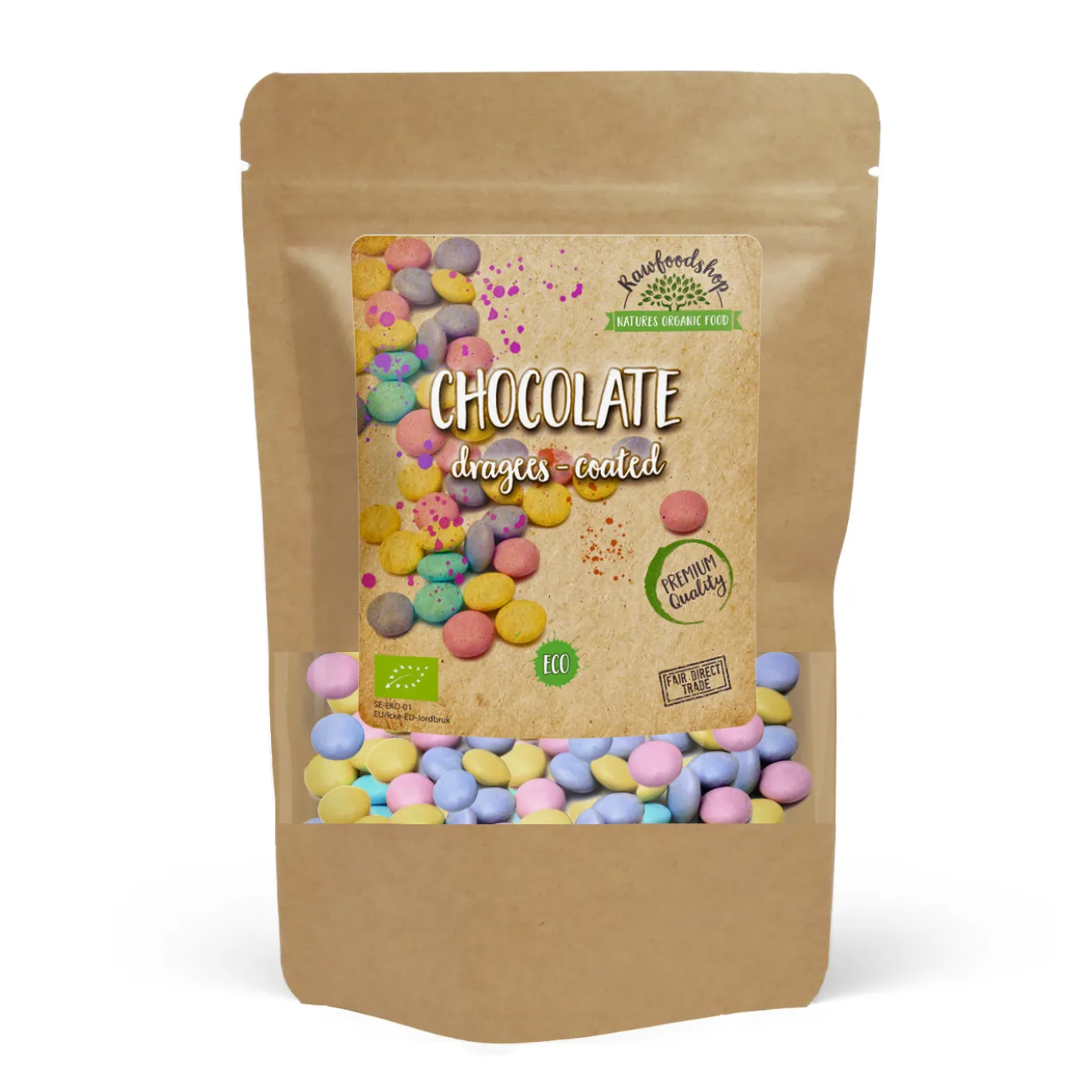 Dragerade Chokladknappar EKO 100g