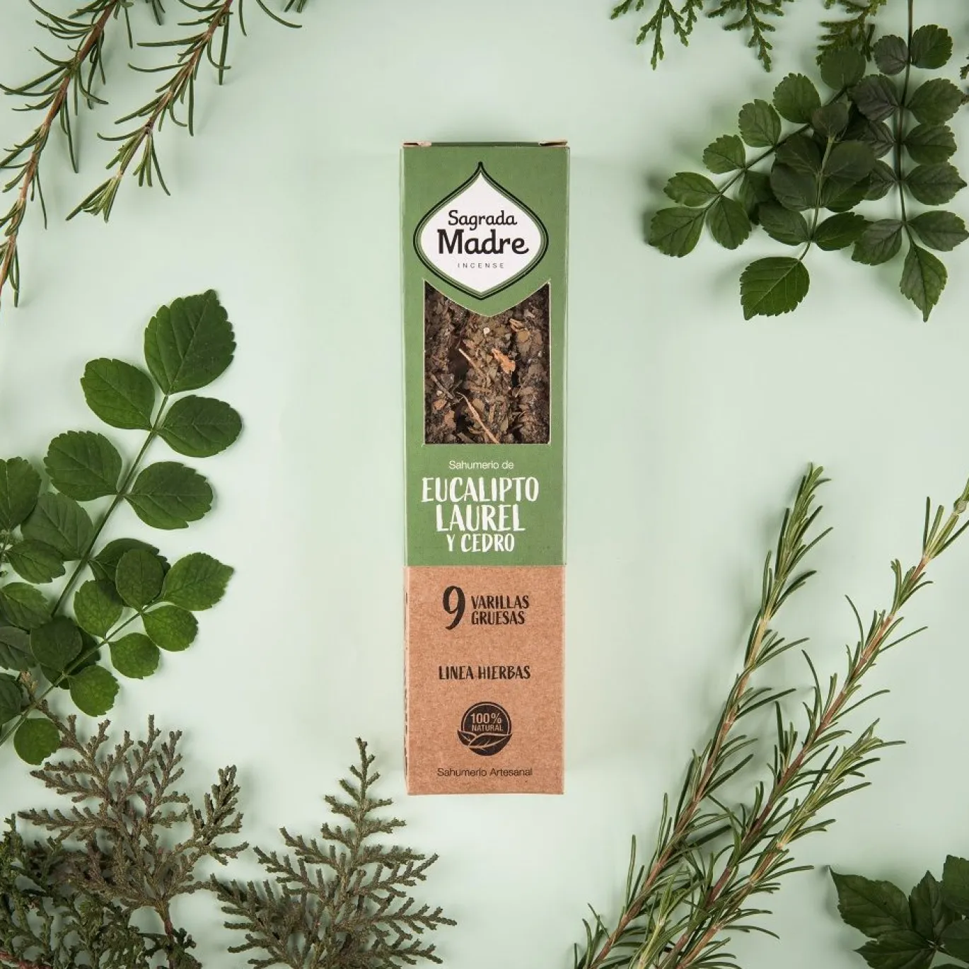 Eukalyptus, Ceder, Lagerblad & Frankincense rökelsepinnar 9st