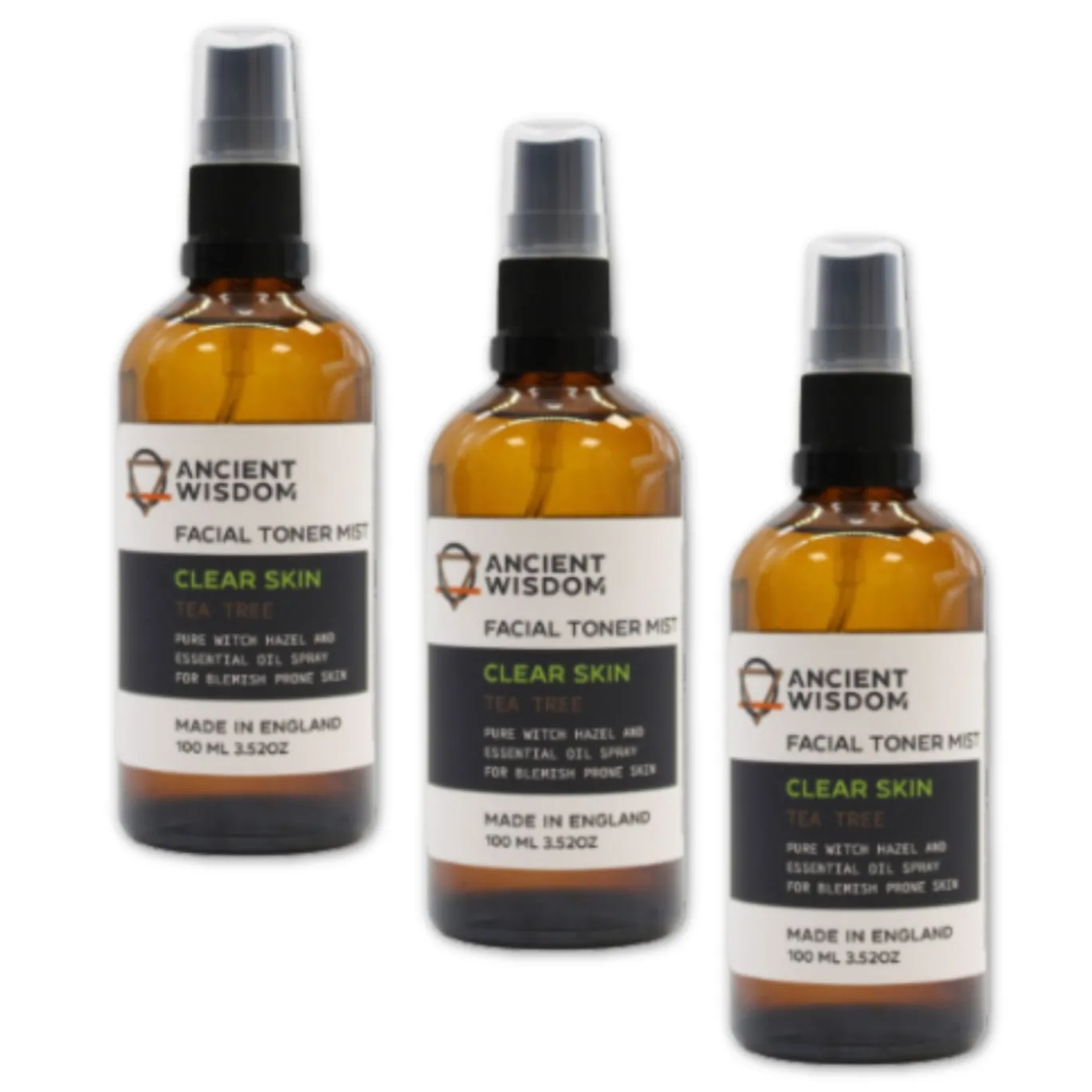 Face Mist Witch Hazel & Tea Tree 100ml x 3 st