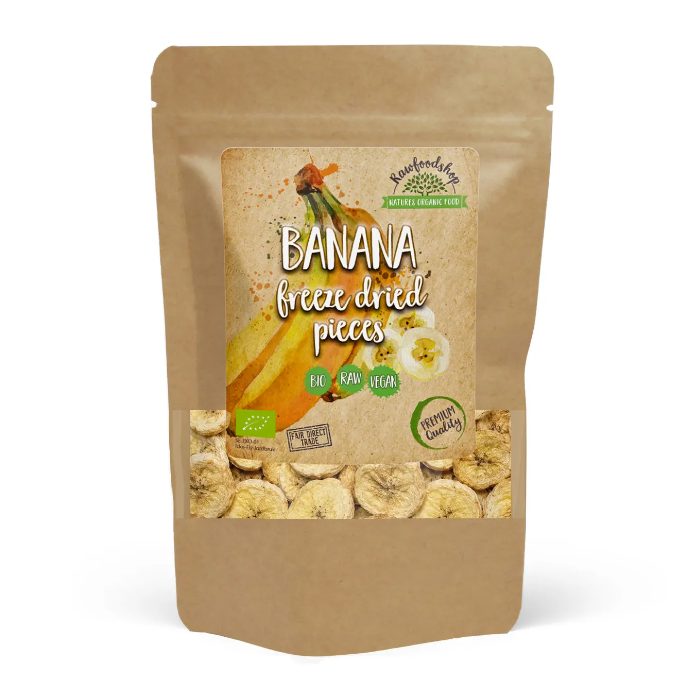 Frystorkad Banan i Bitar EKO 100g