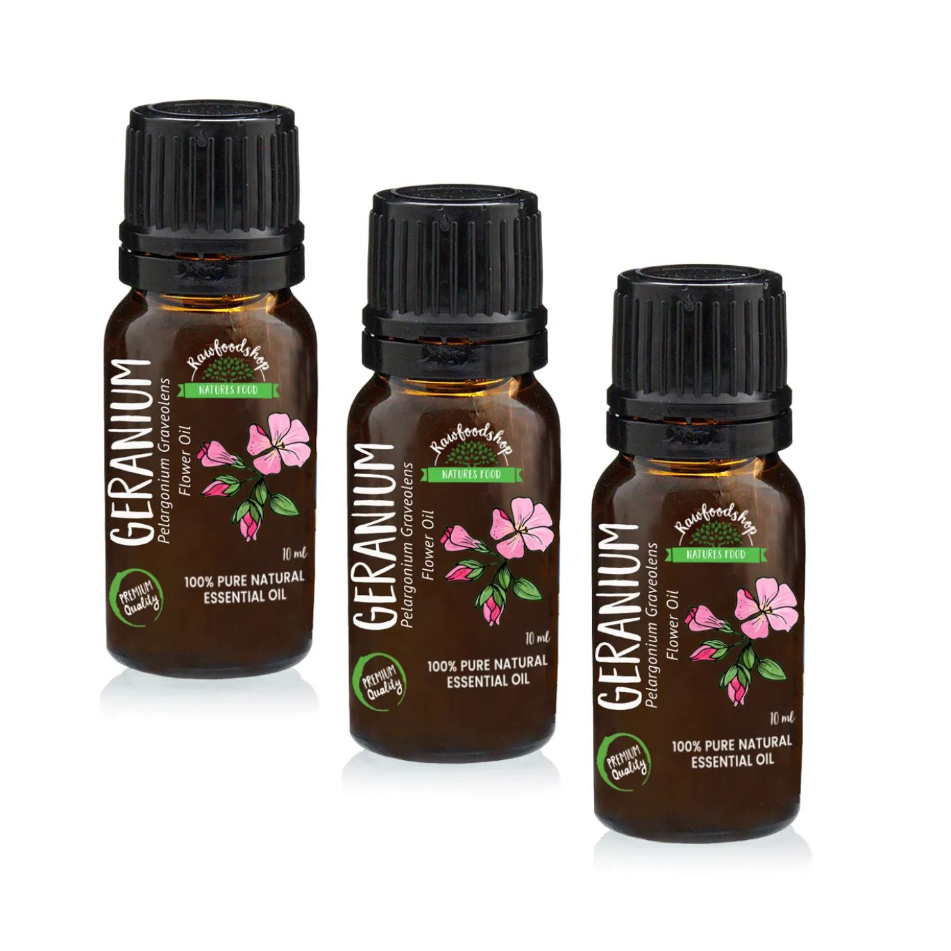 Geranium Eterisk Olja 10ml x 3 flaskor