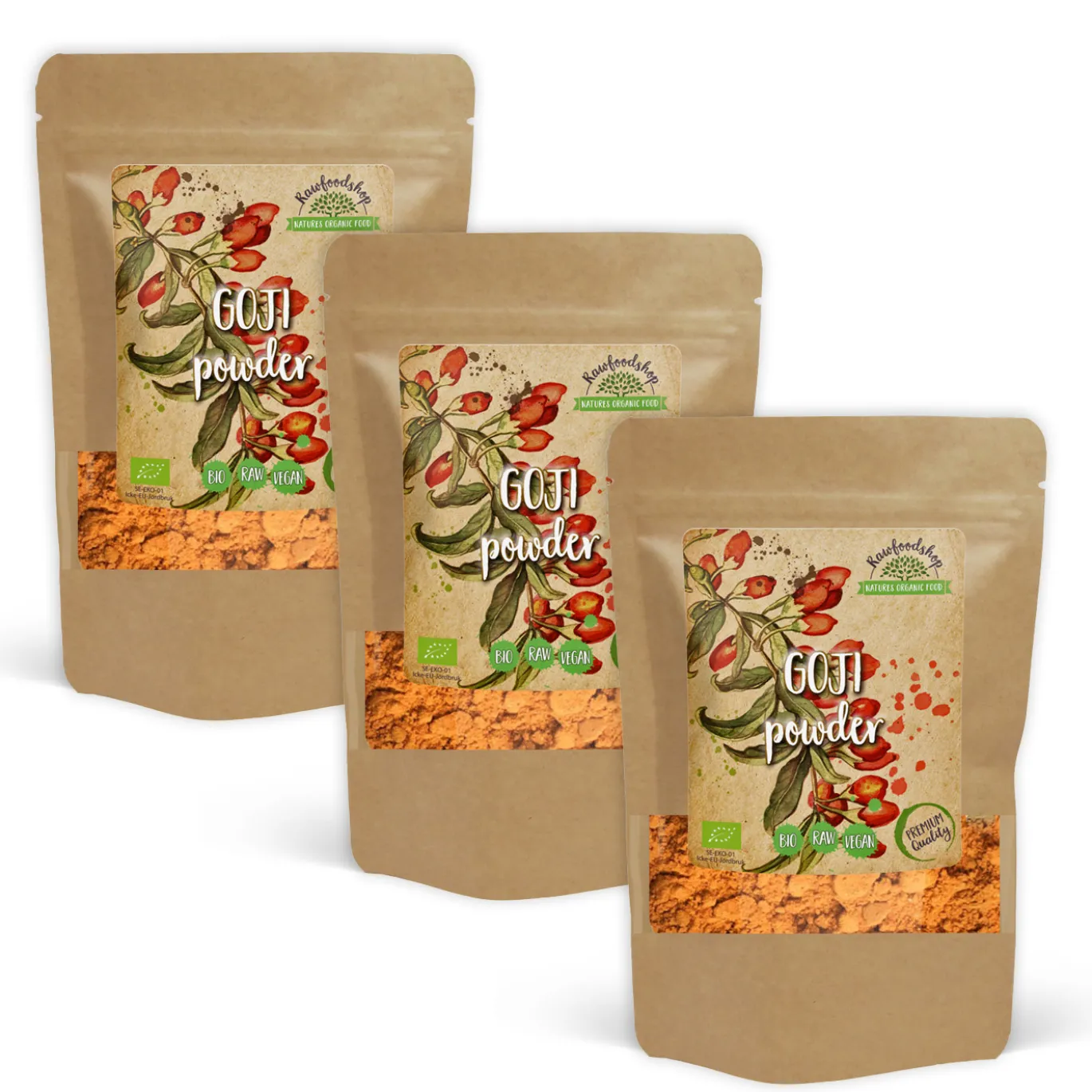 Gojibärpulver EKO 250g x 3 paket