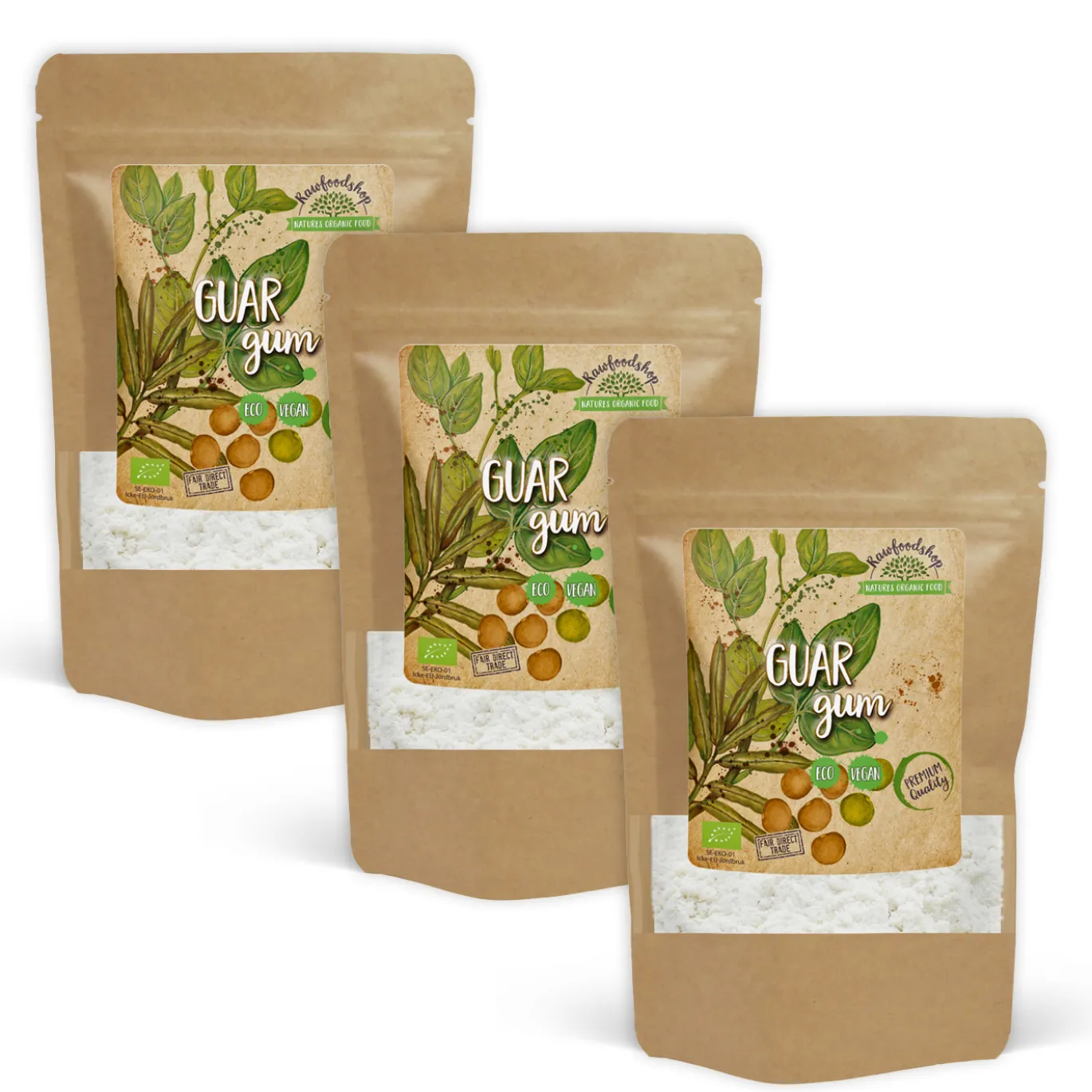 Guarkärnmjöl EKO 125g x 3 paket