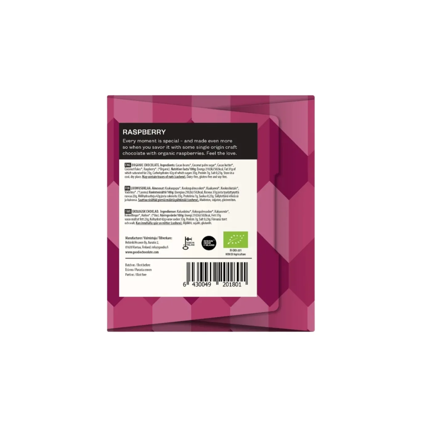 Hallon Choklad 49% EKO 48g