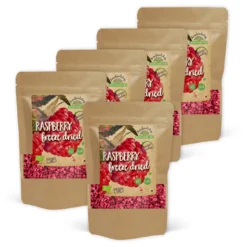 Hallon Frystorkade i bitar EKO 50g x 5 paket