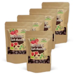 Hallon i Mörk Choklad EKO 100g x 5 paket