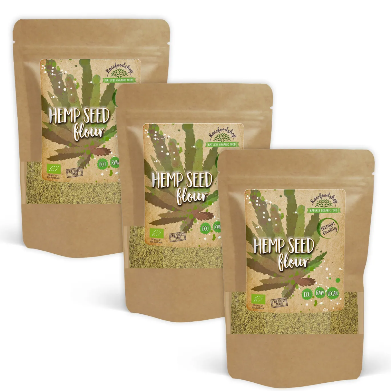 Hampafrömjöl EKO 250g x 3 paket