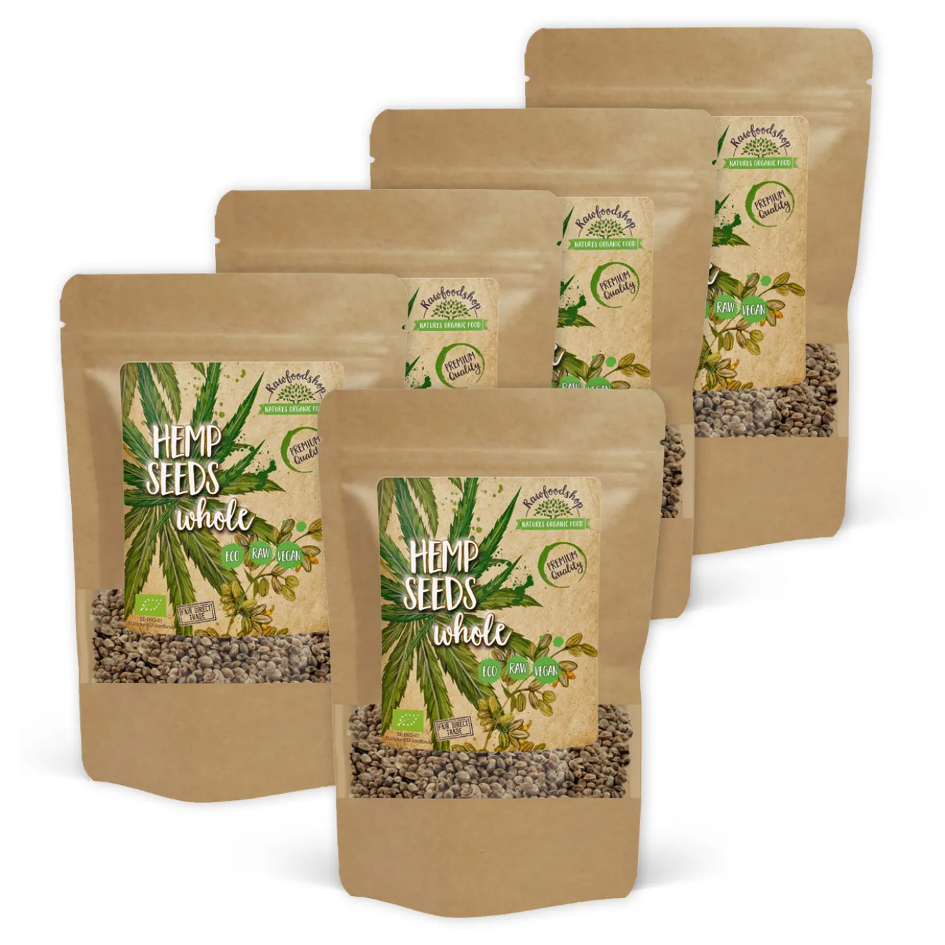 Hampafrön oskalade EKO 1kg x 5 paket